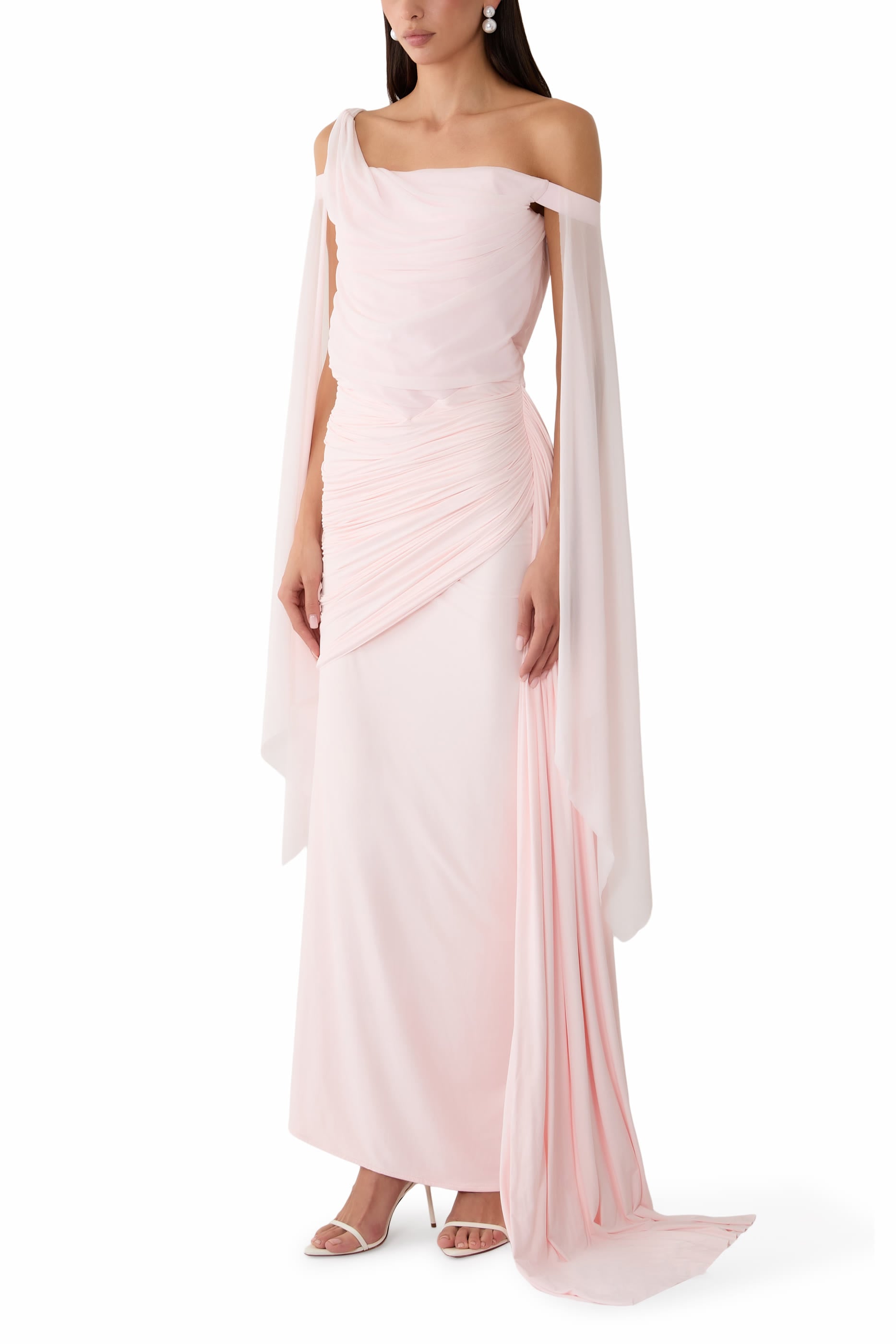 Cynthia Off-Shoulder Neck Gown