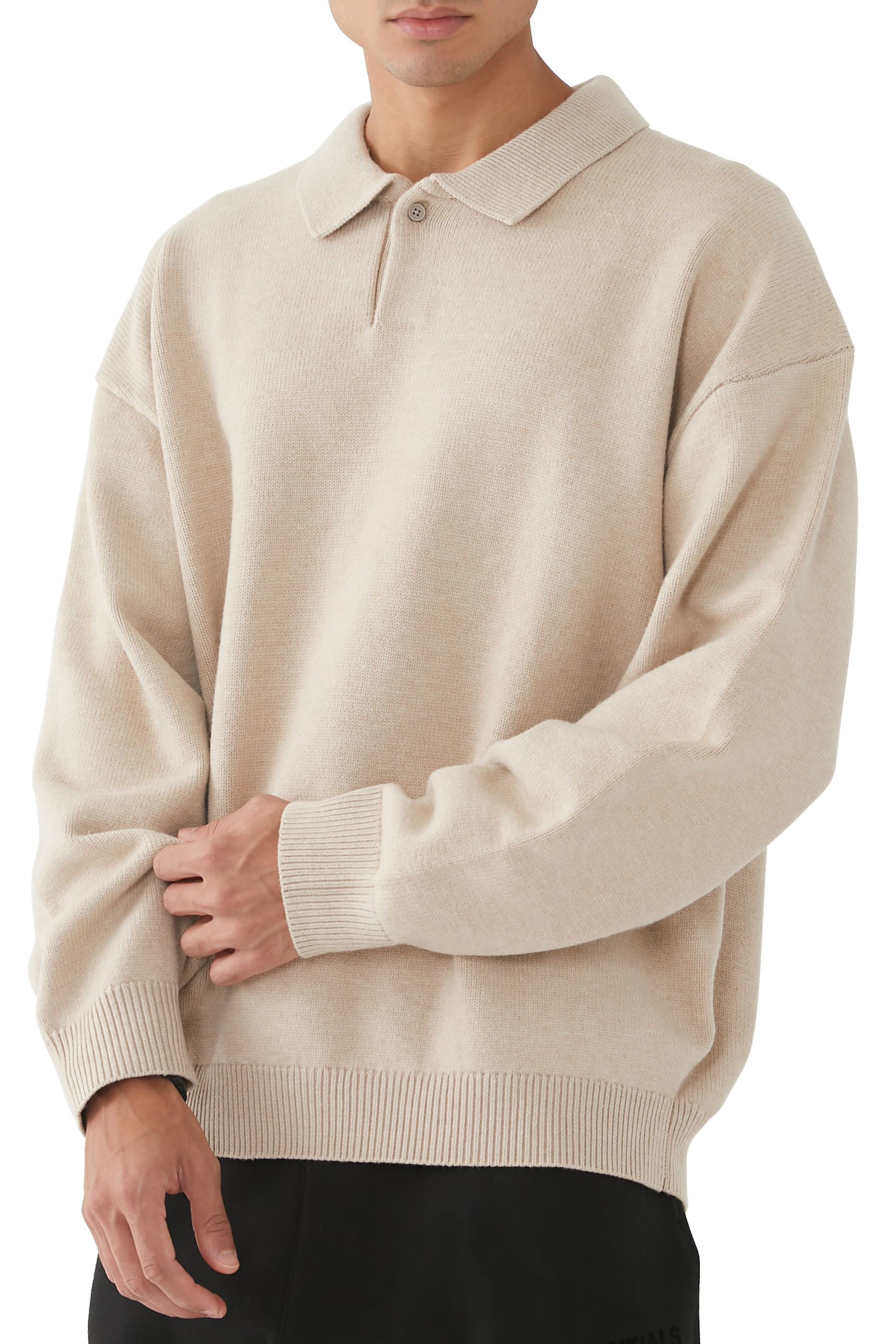 Essentials Knit Polo Sweater