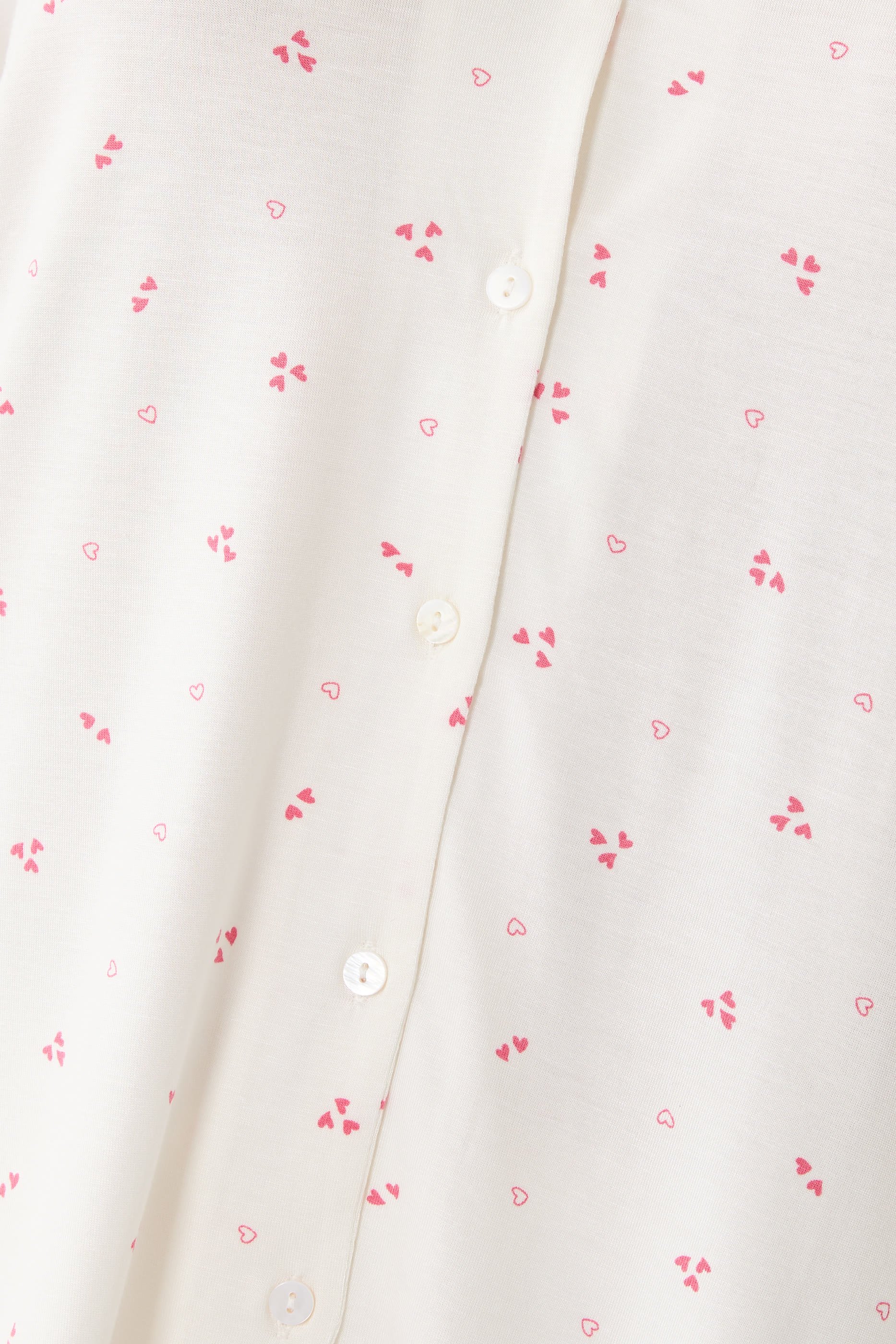 Jersey Heart Print Shortie Pajama Set