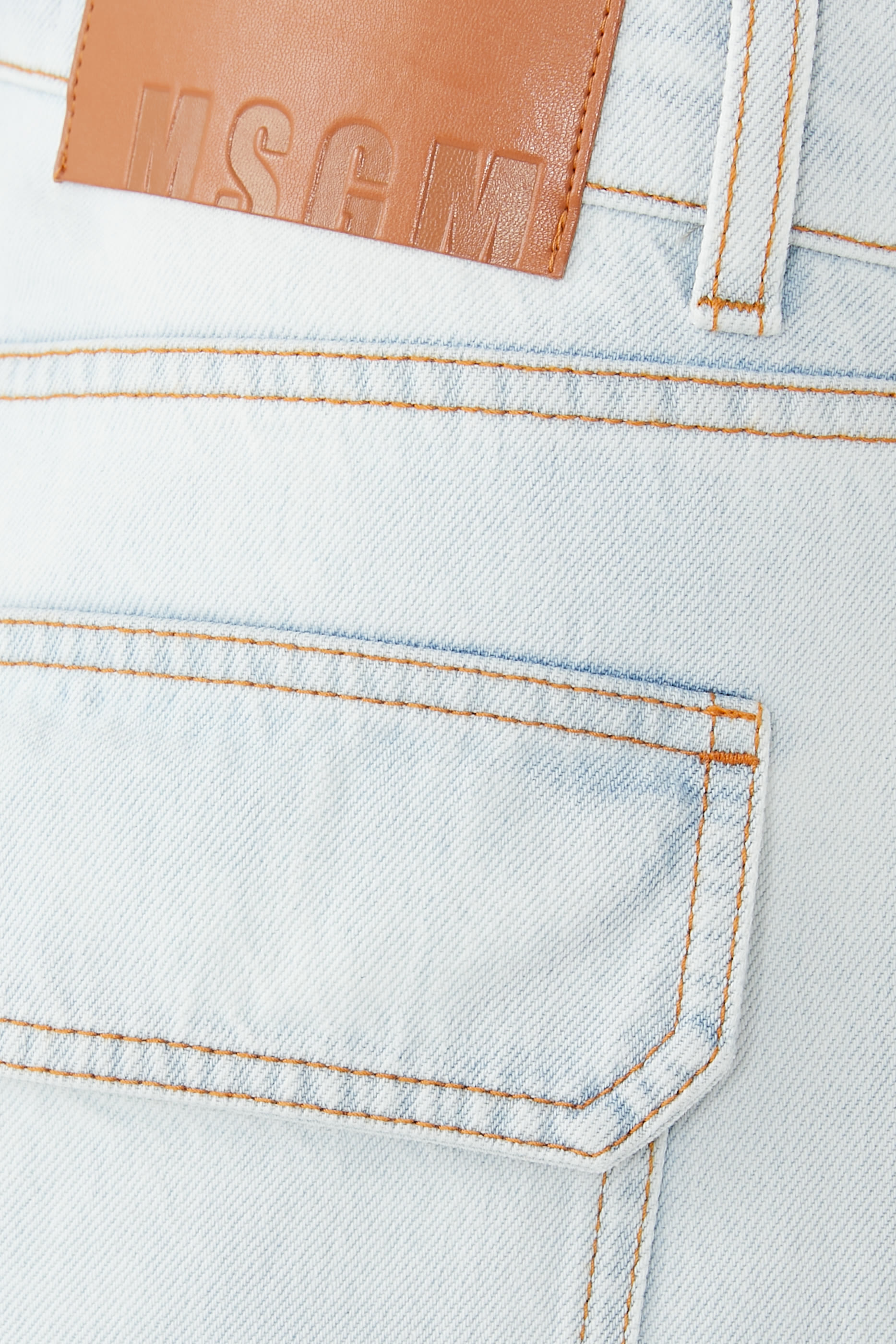 Light-Wash Cargo Jeans