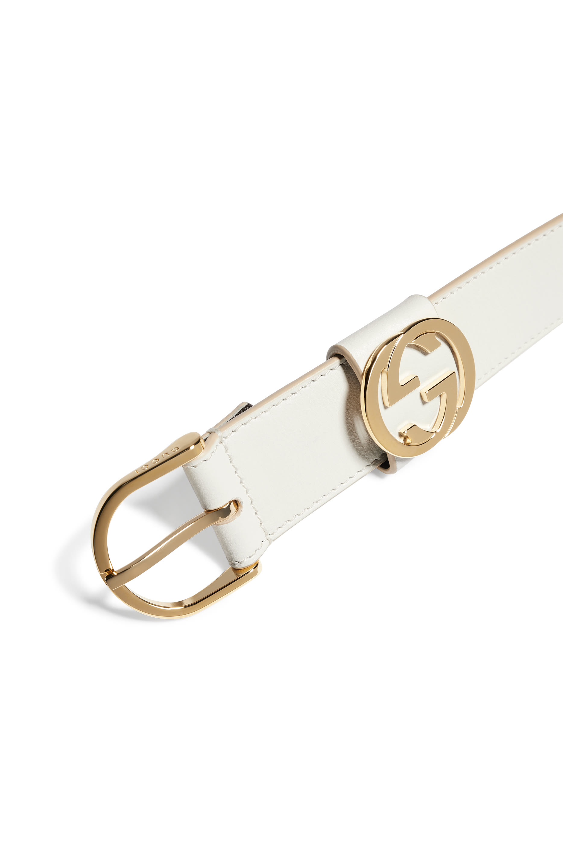 Interlocking G Detail Round Buckle Belt
