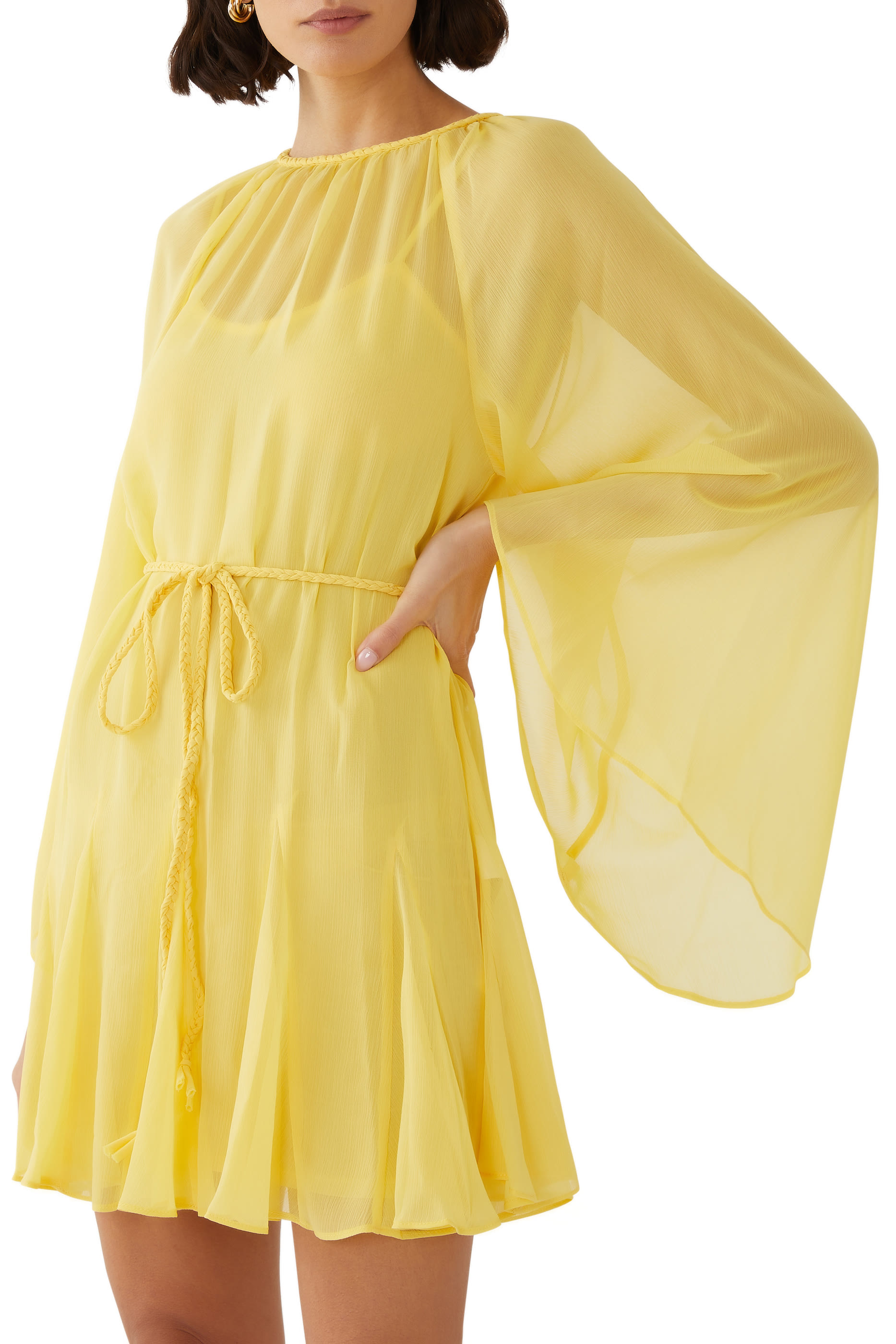 Gitana Mini Dress with Tie Belt