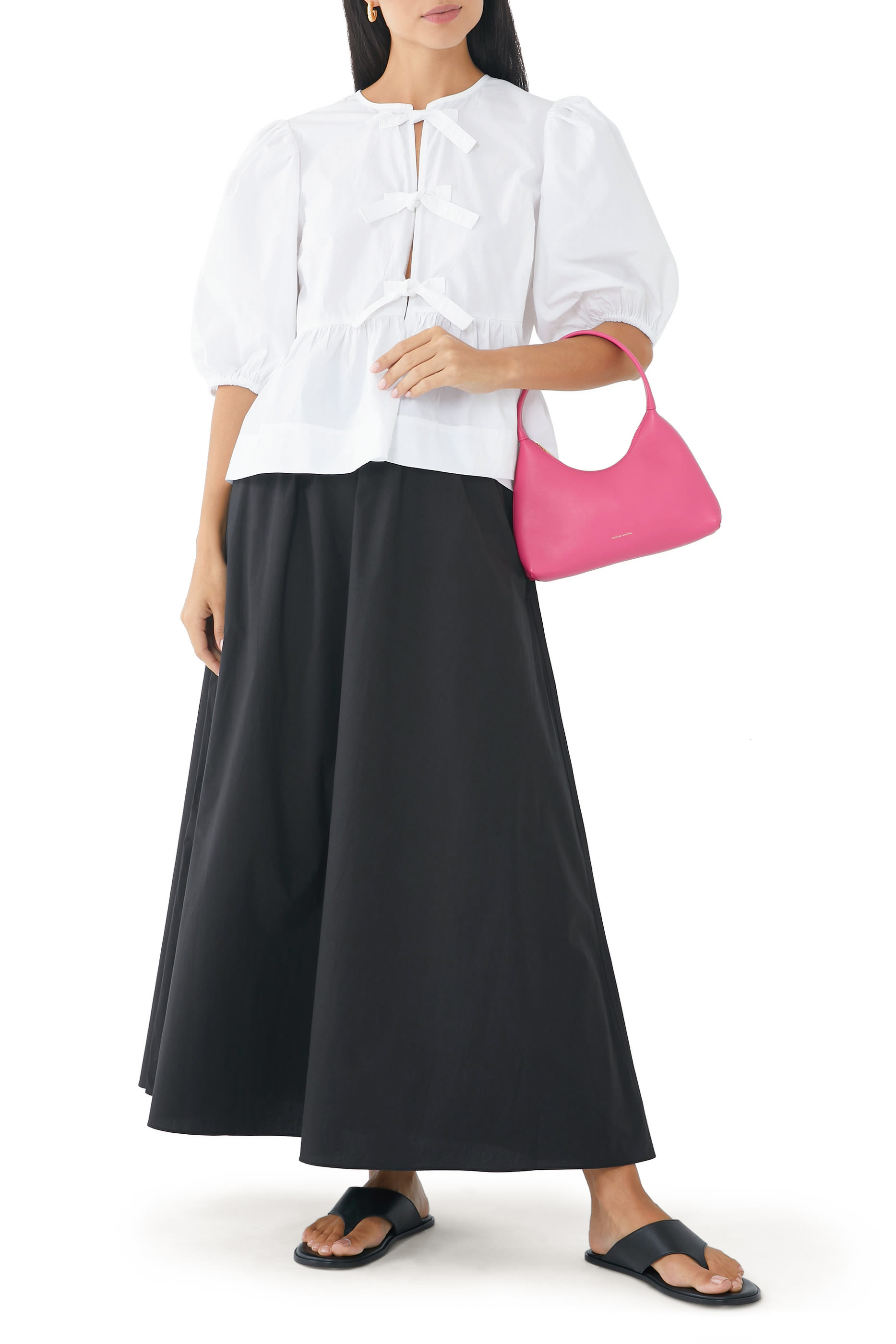 Cotton Poplin Peplum Blouse