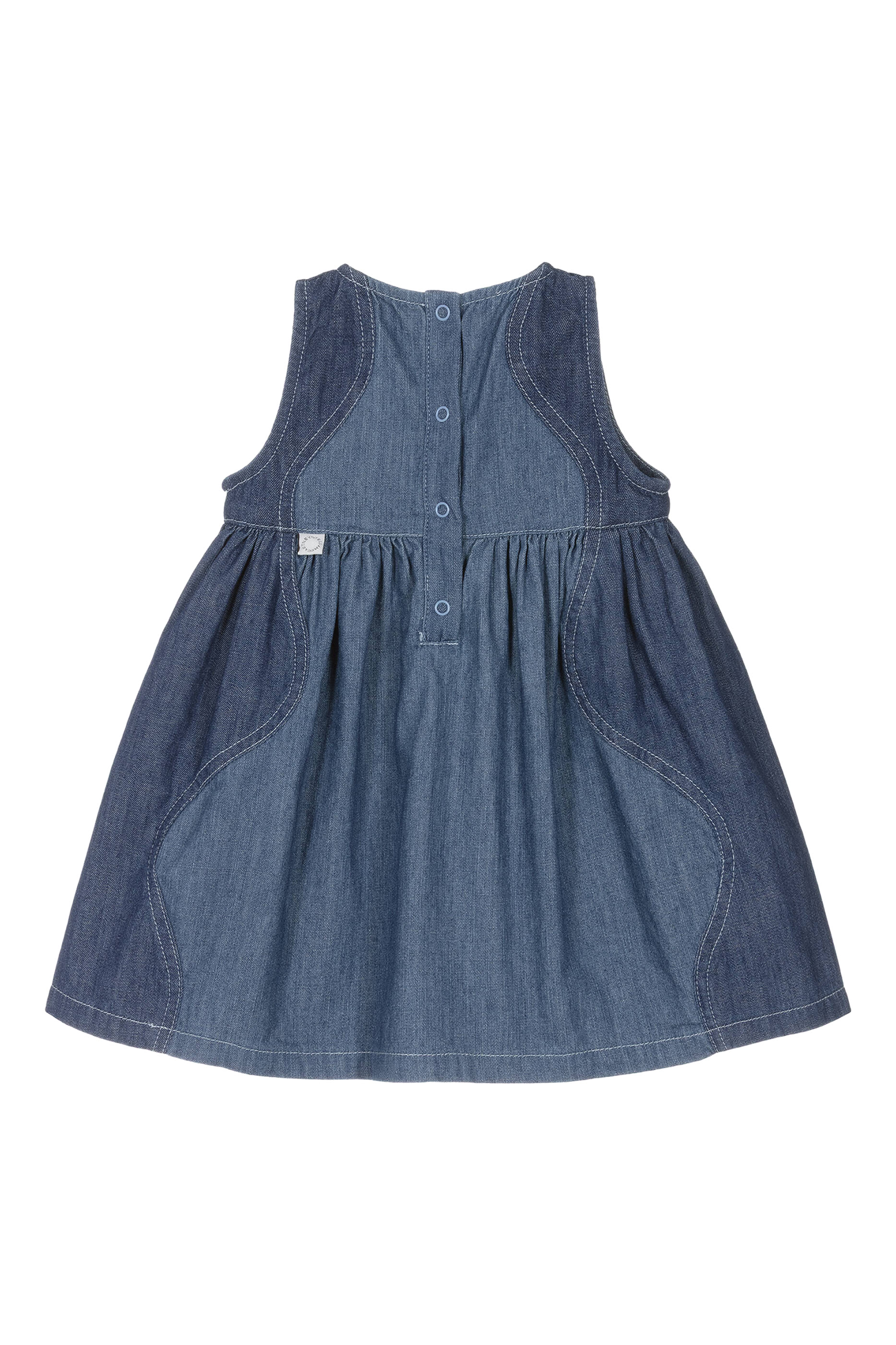 Kids Two-Tone Chambray Sleeveless Dress