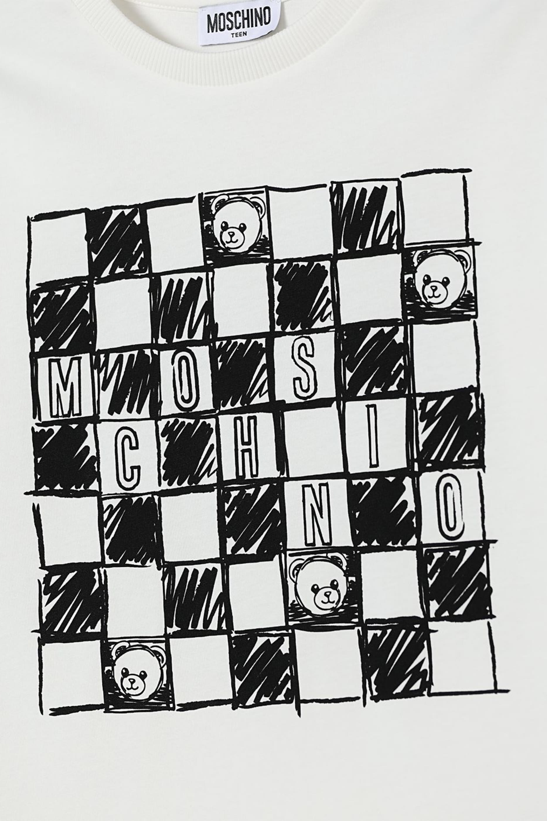 Kids Checkboard Teddy Jersey T-Shirt 