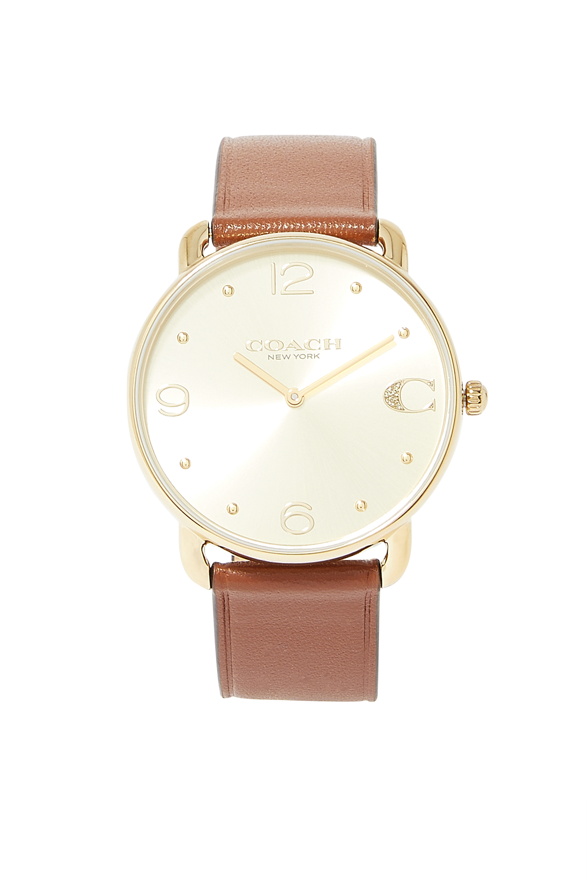 Elliot 36mm Leather Strap Watch