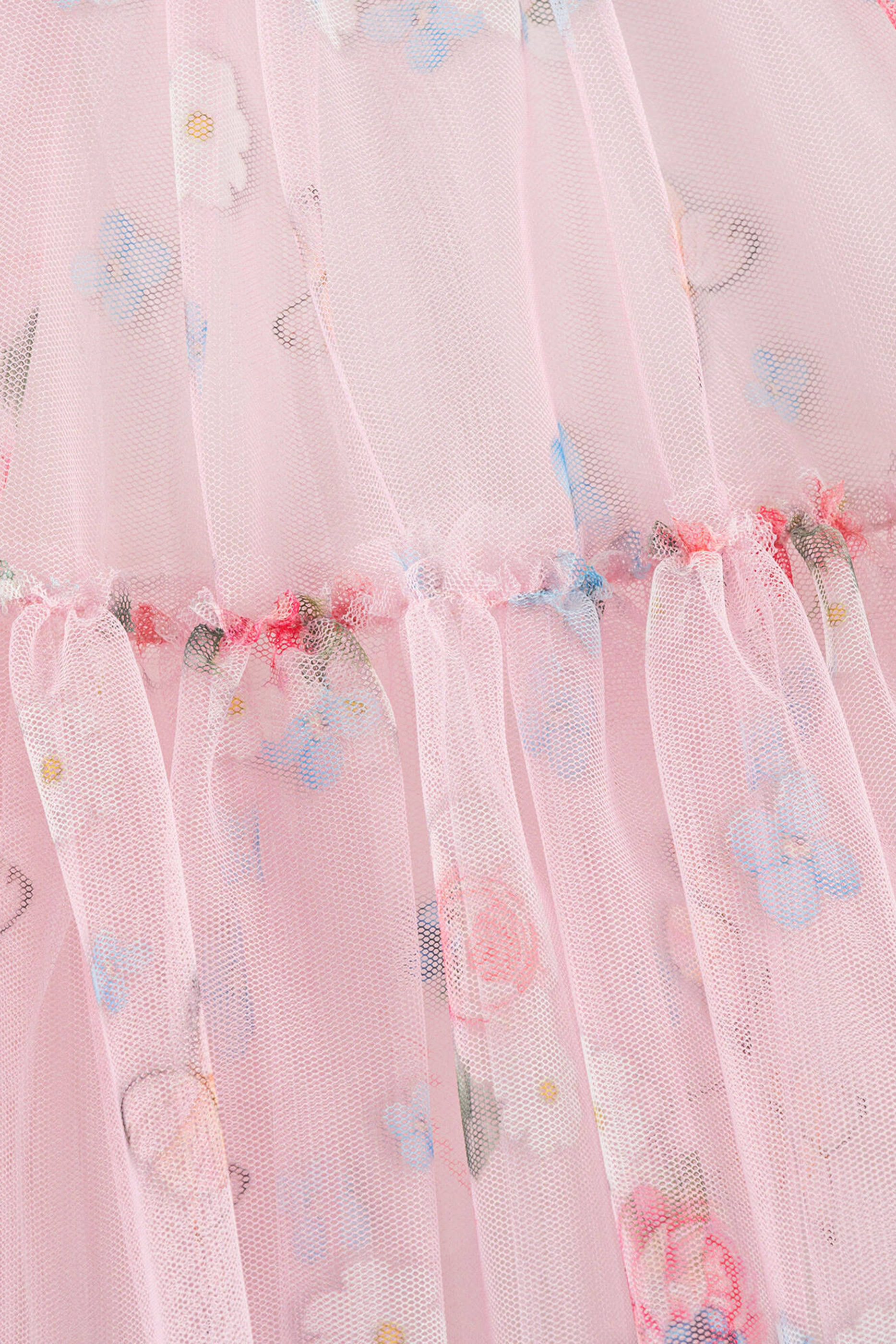 Kids Floral-Print Tulle Dress
