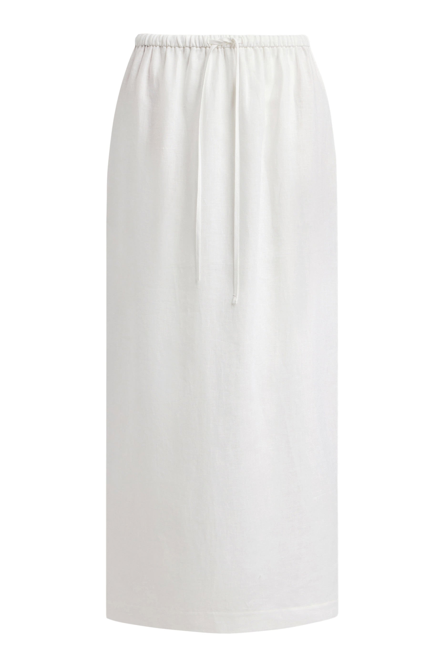 Drawstring-Waist Linen Skirt