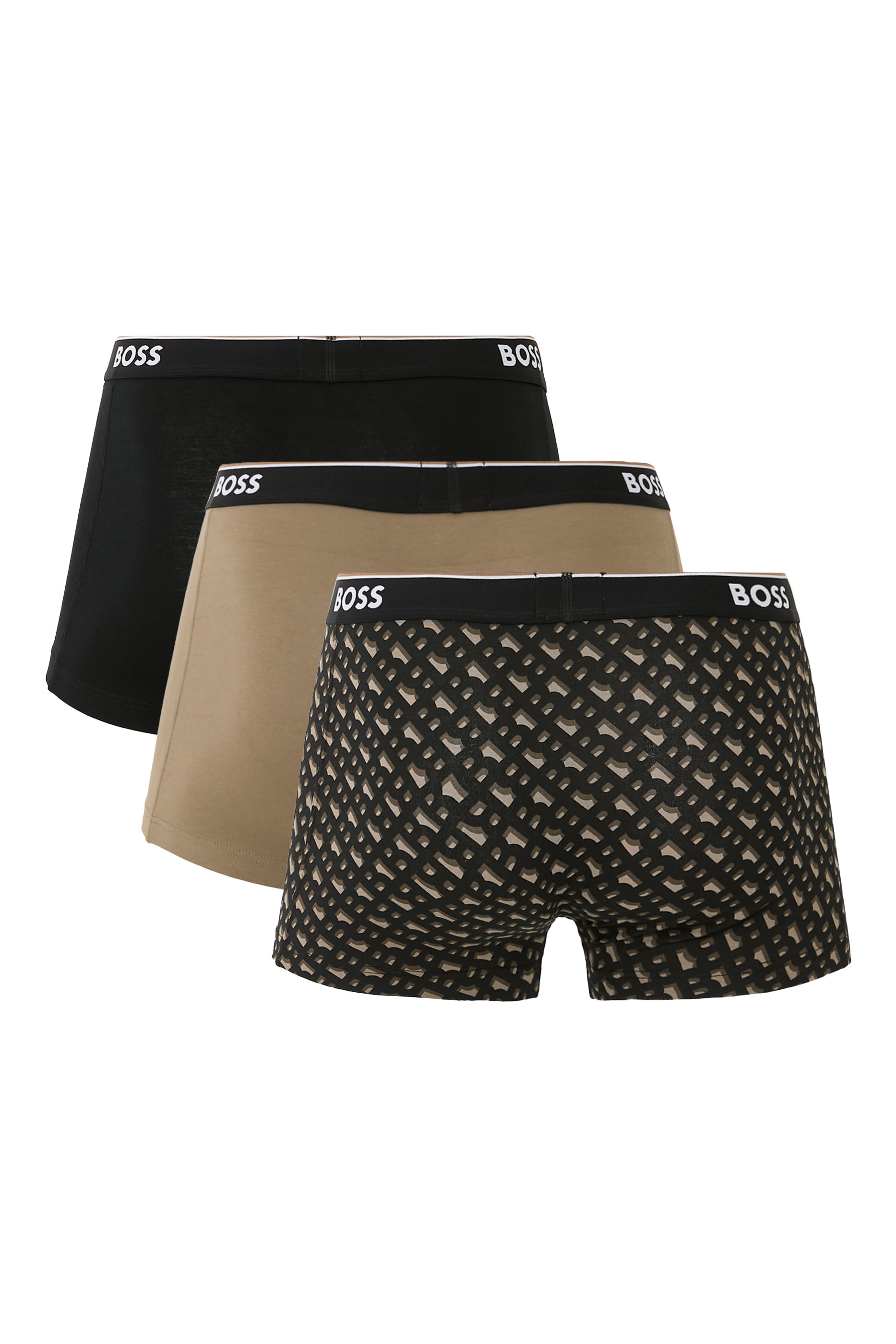 Three-Pack Logo-Waistband Stretch Cotton Trunks