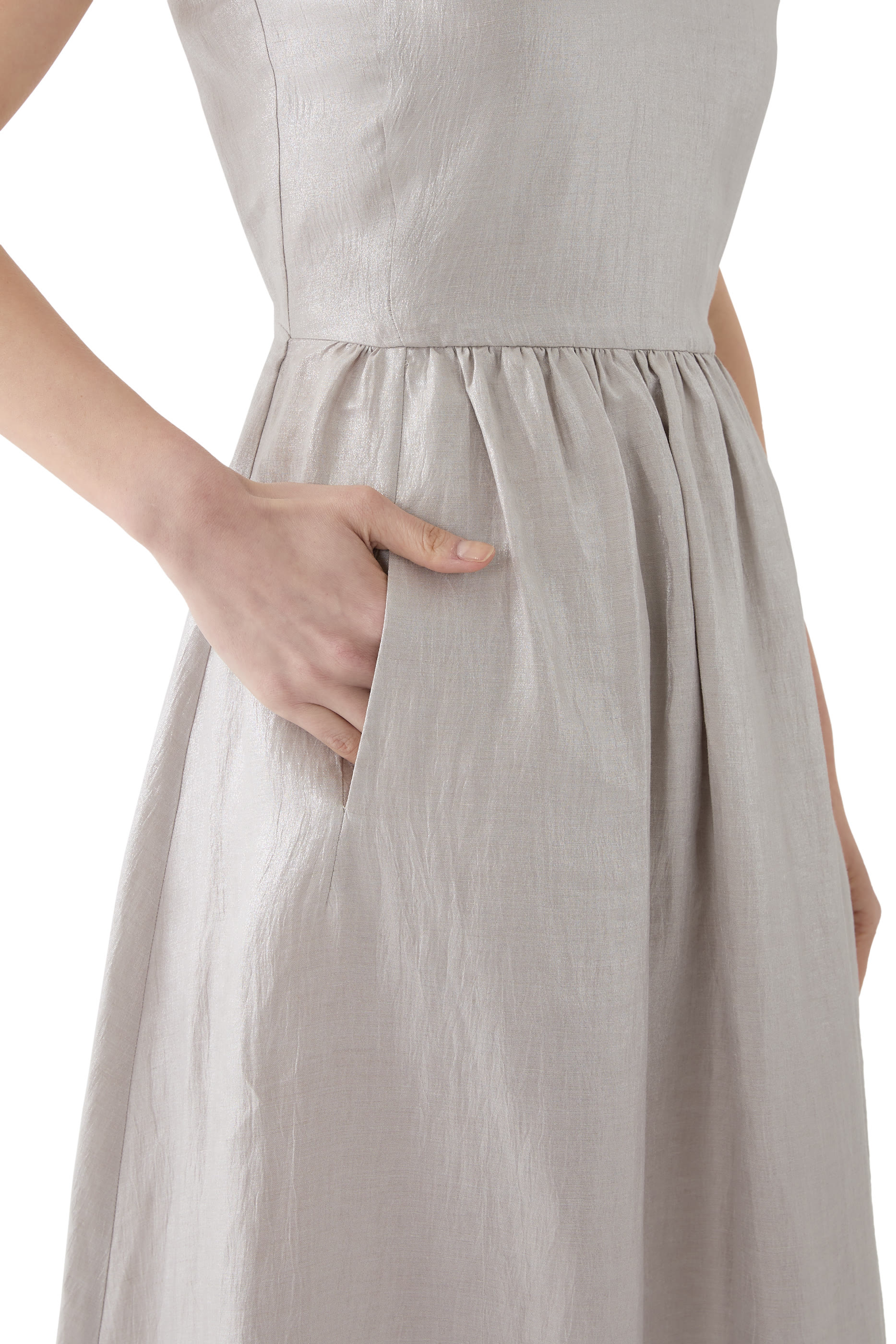 V-Neck Linen Maxi Dress