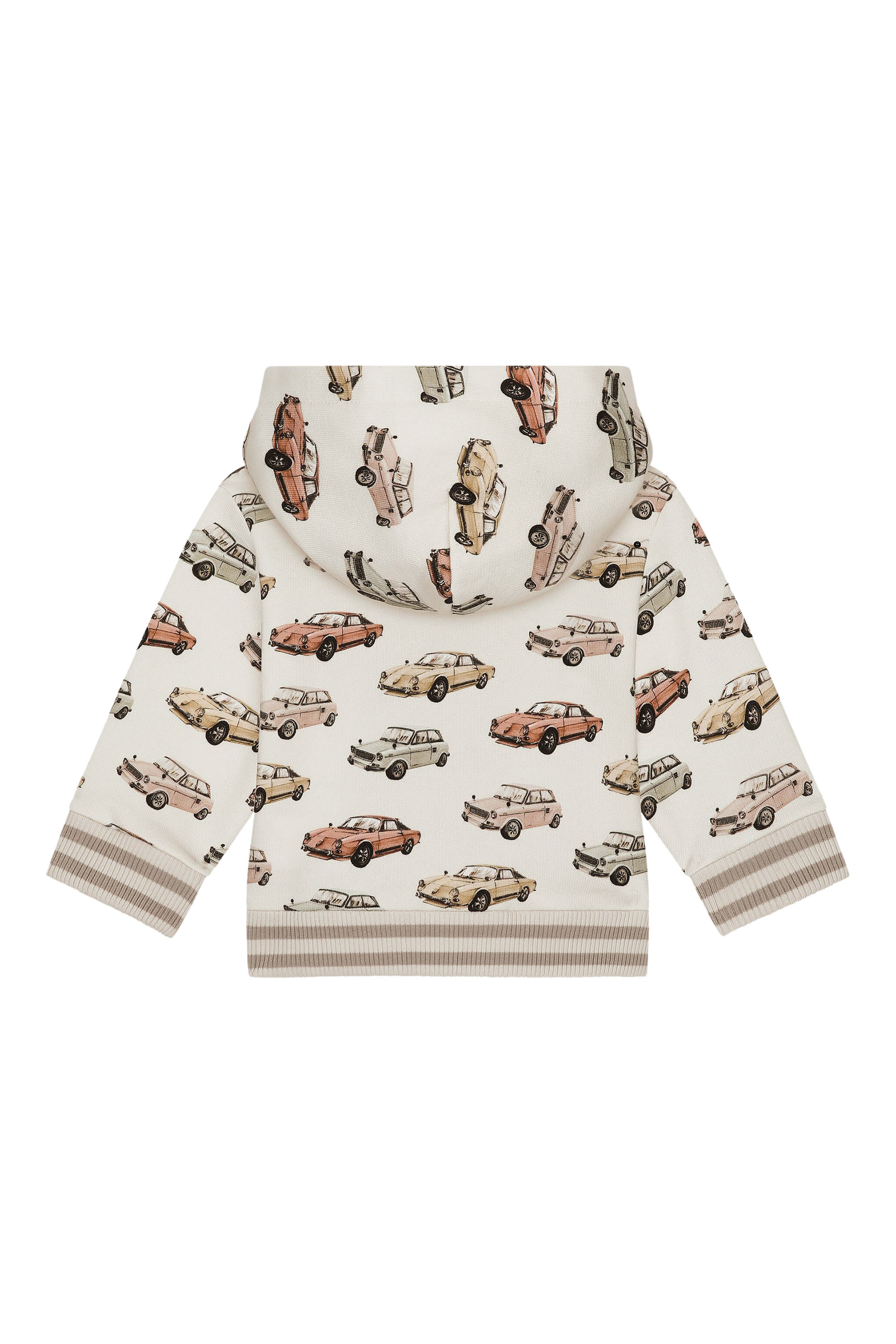 Kids Car Printed Sweatshirt with Attached Hood