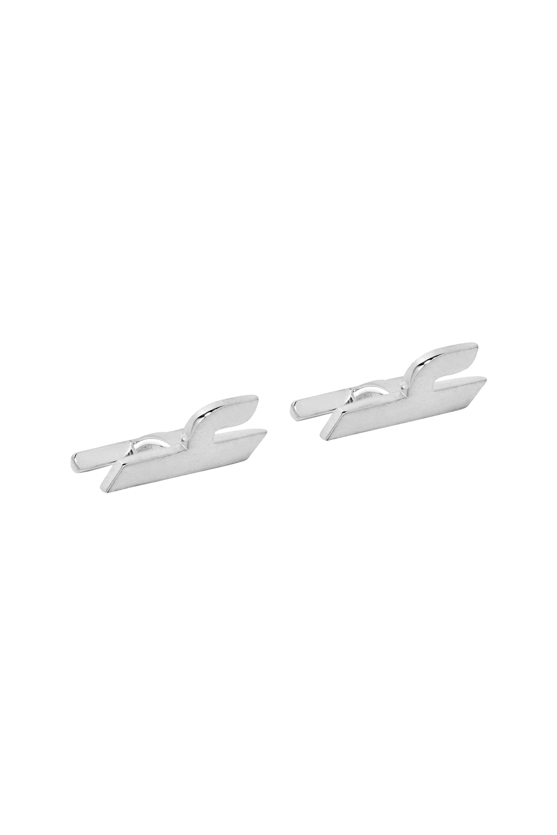 Arabic Letter 'Ein' Cufflink, Sterling Silver