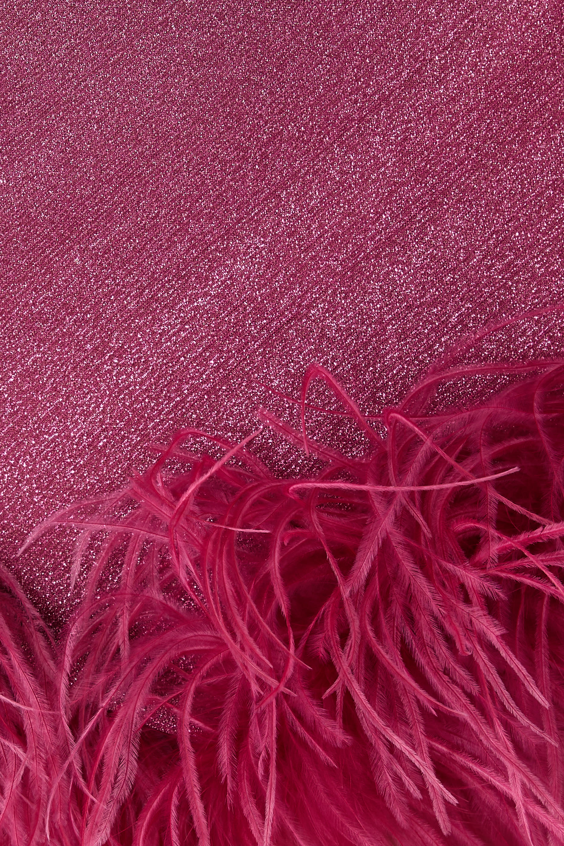 Lumi&eacute;re Ombre Shade Feather-trim Mini Dress 