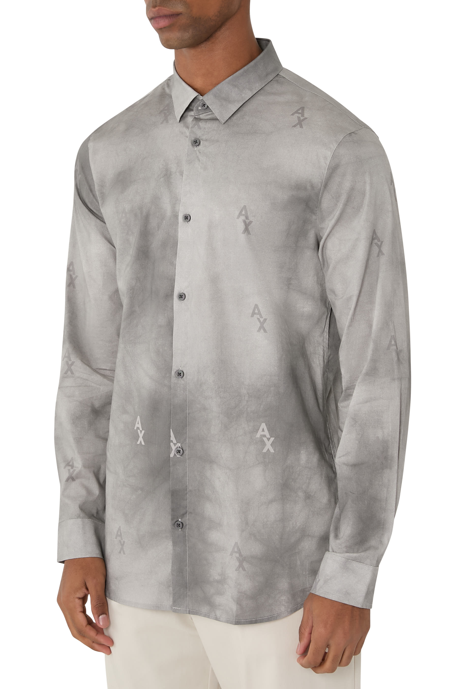 Shaded Print Slim-Fit Shirt