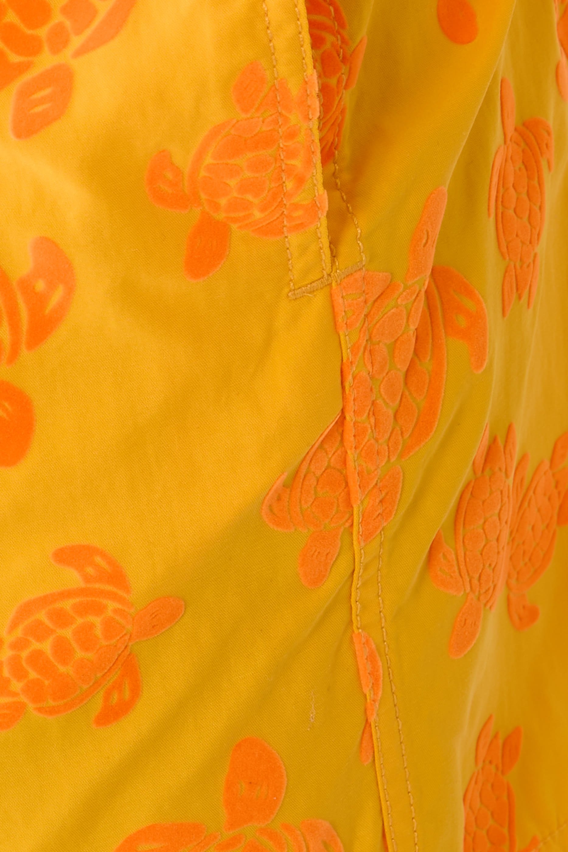 Turtle-Print Drawstring Swim Shorts