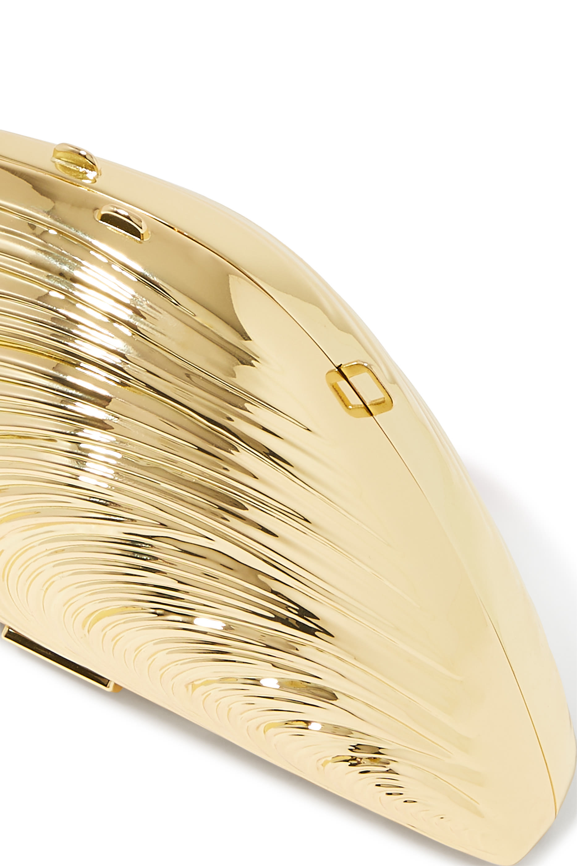 Bridget Mini Metal Oyster Shell Clutch