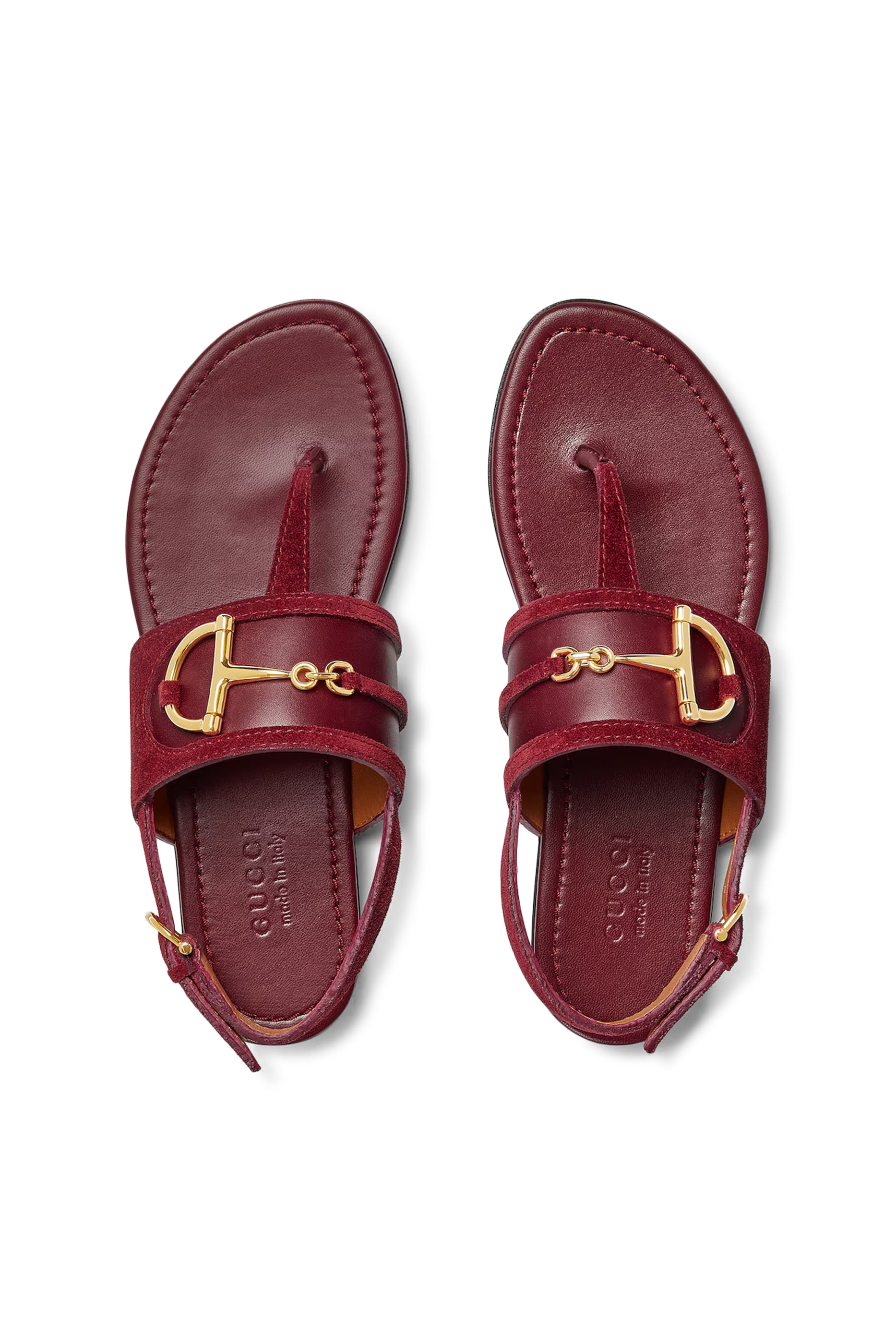 Horsebit Thong Sandals