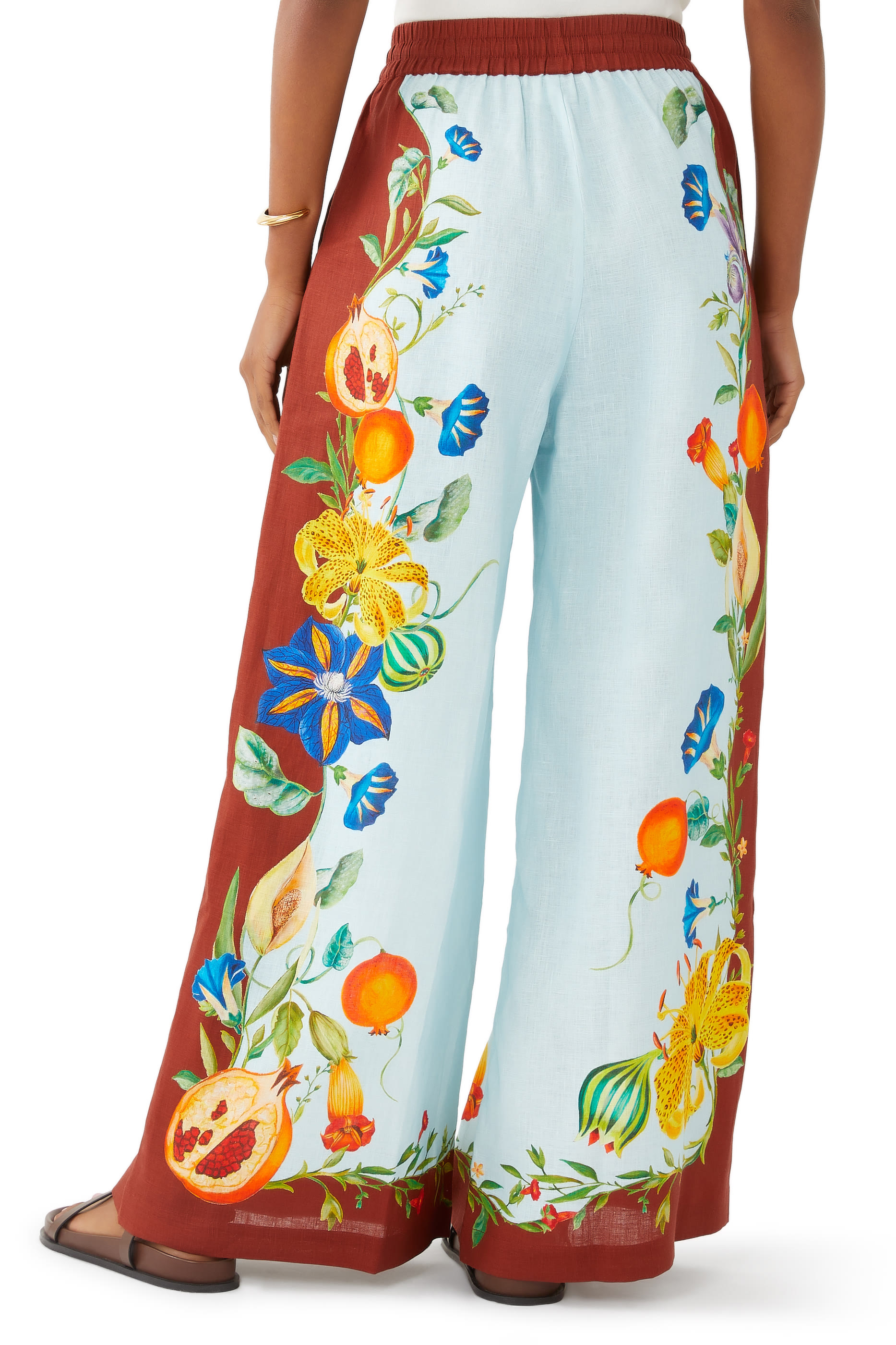 Dahlia Floral Linen Pants