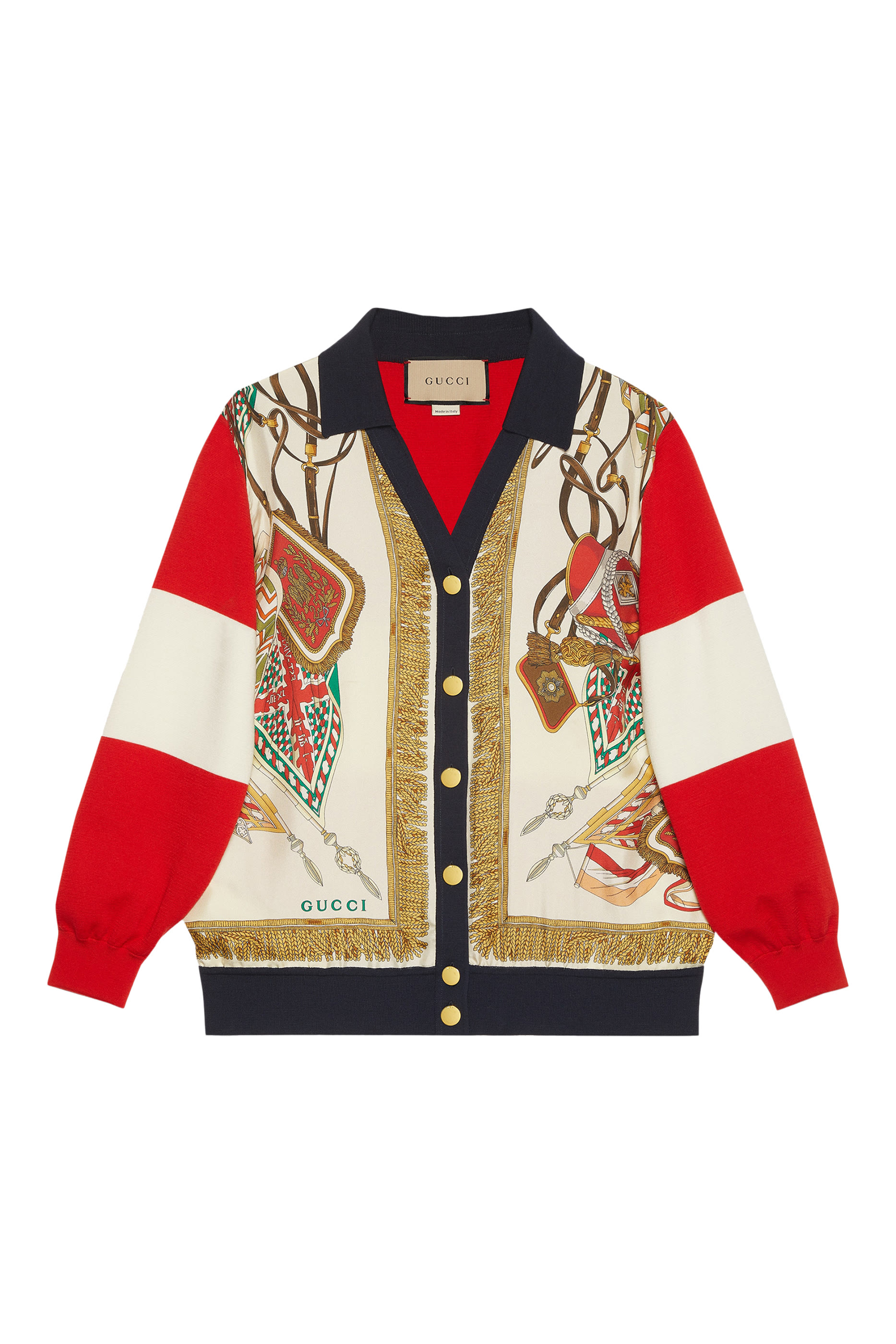 Printed Wool Cardigan