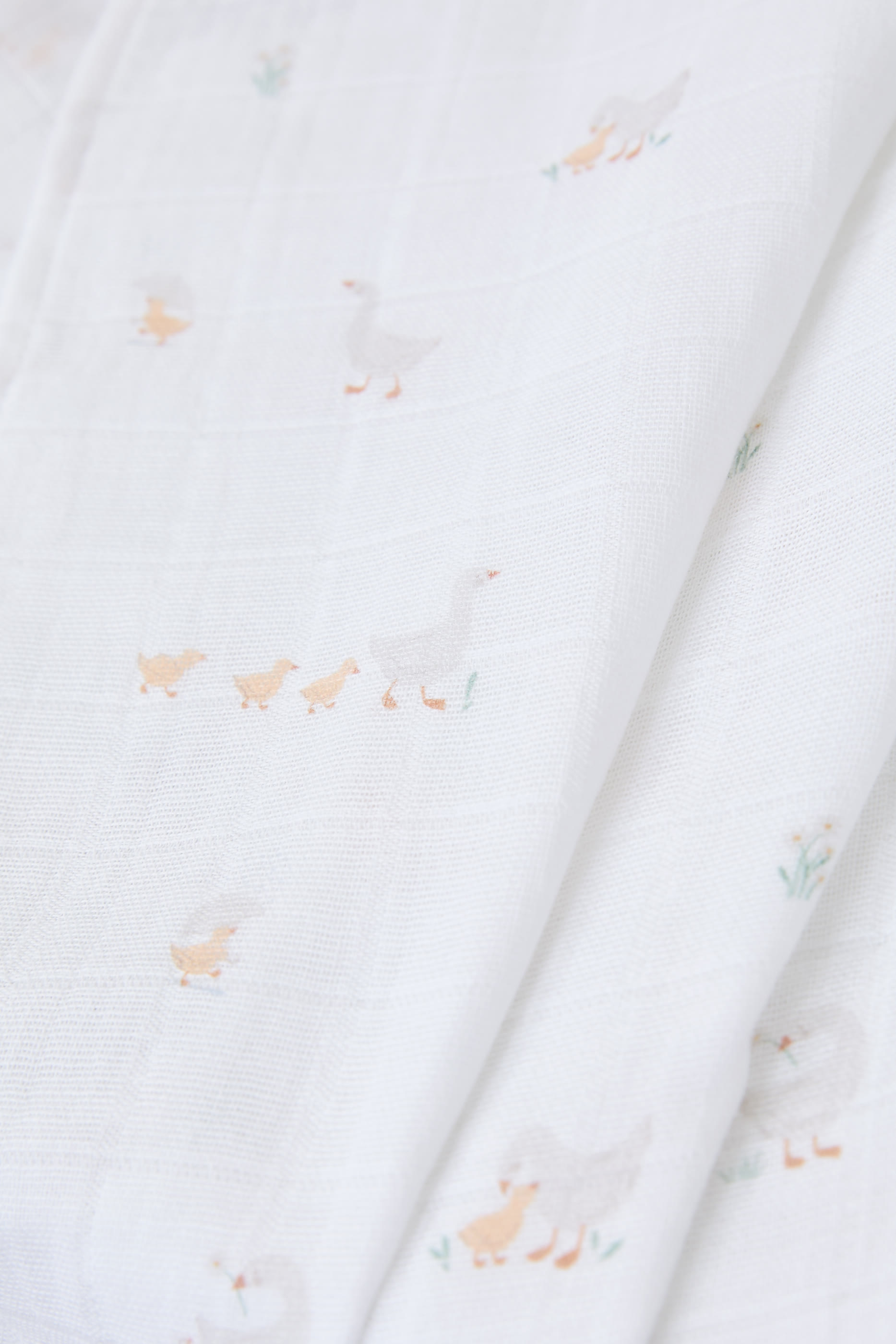 Kids Organic Cotton Walking Ducklings Muslins, Set of 2