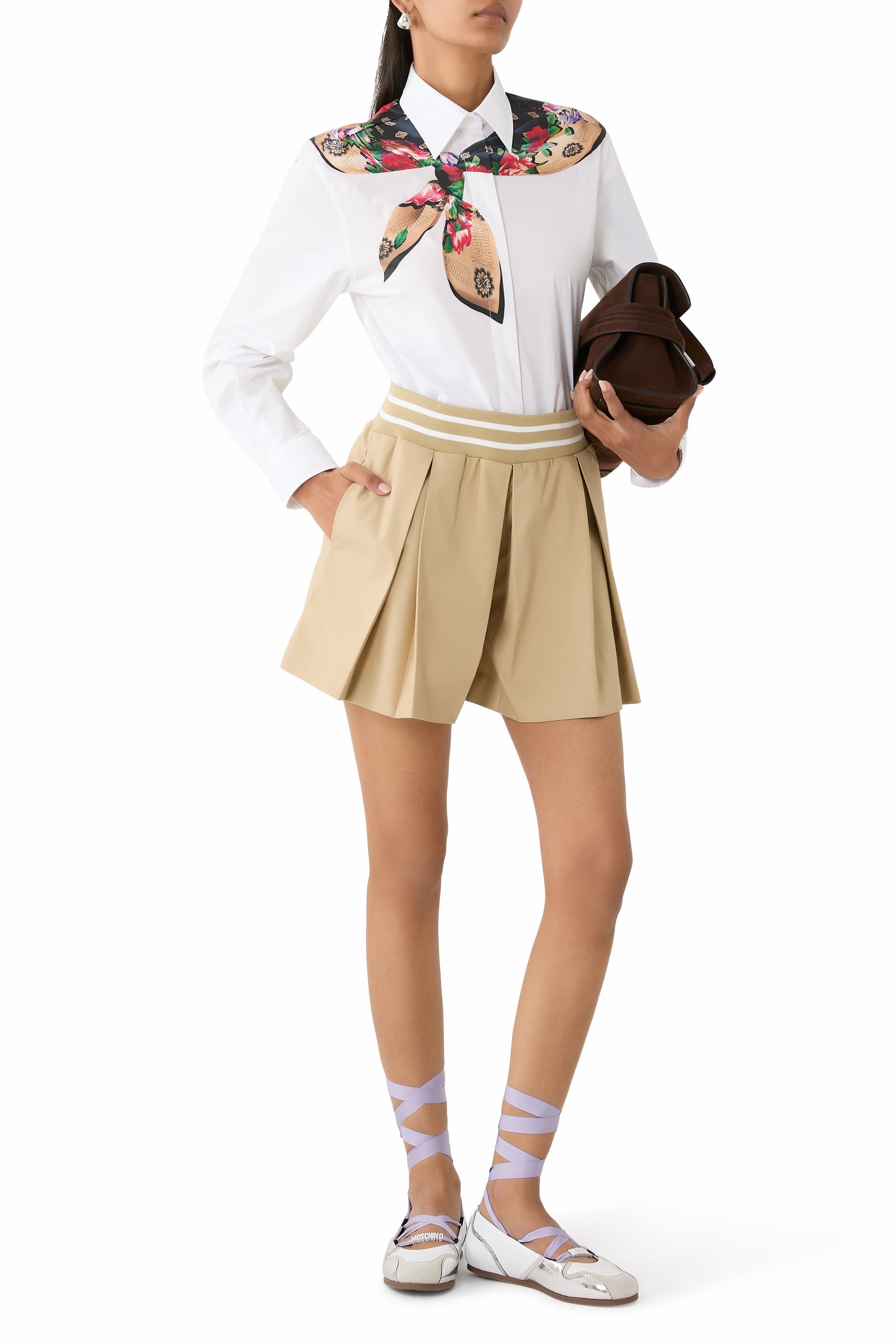  Scarf Printed Cotton Shirt