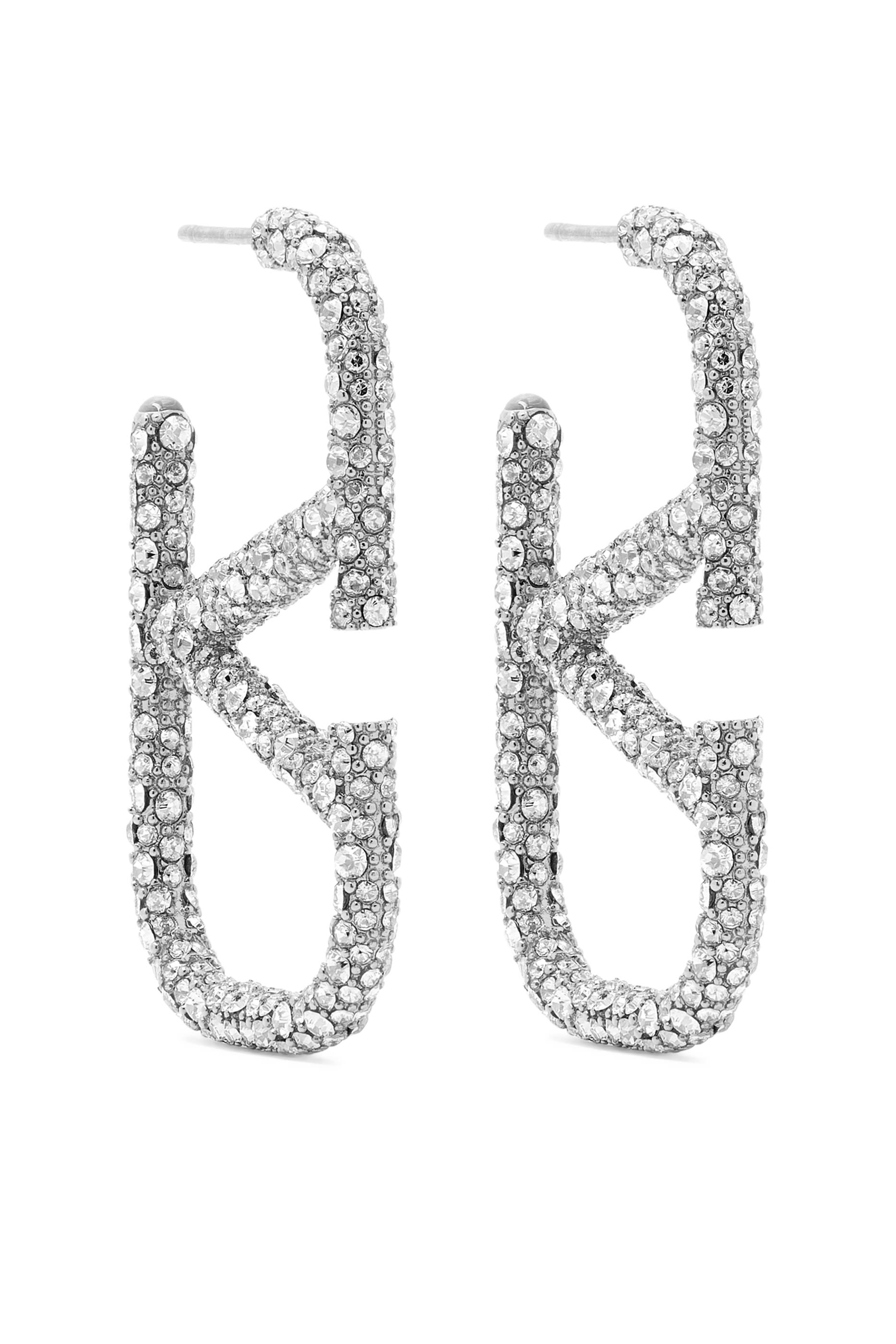 VLogo Signature Earrings In Metal And Swarovski&reg; Crystals