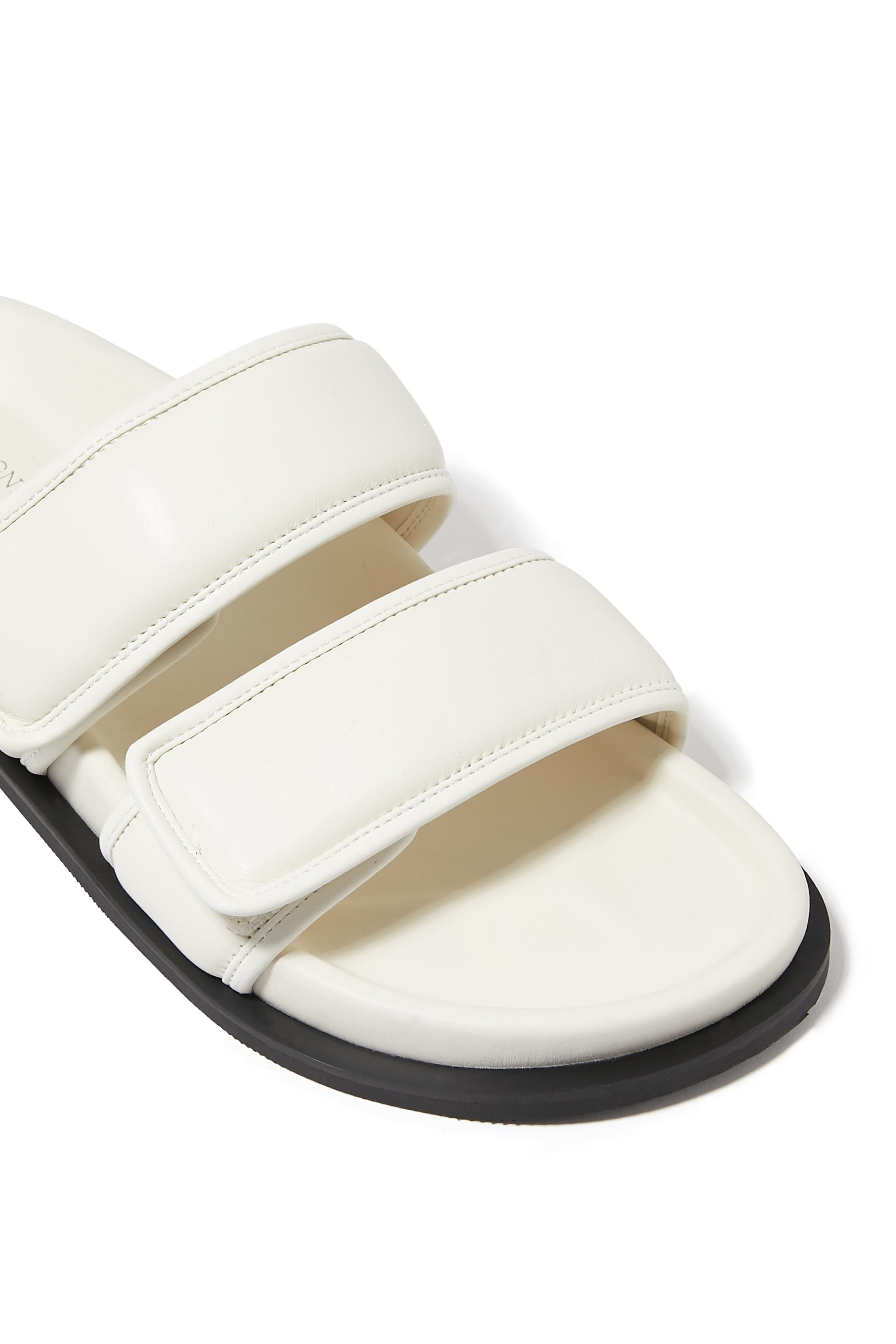 Quilted Leather Slides
