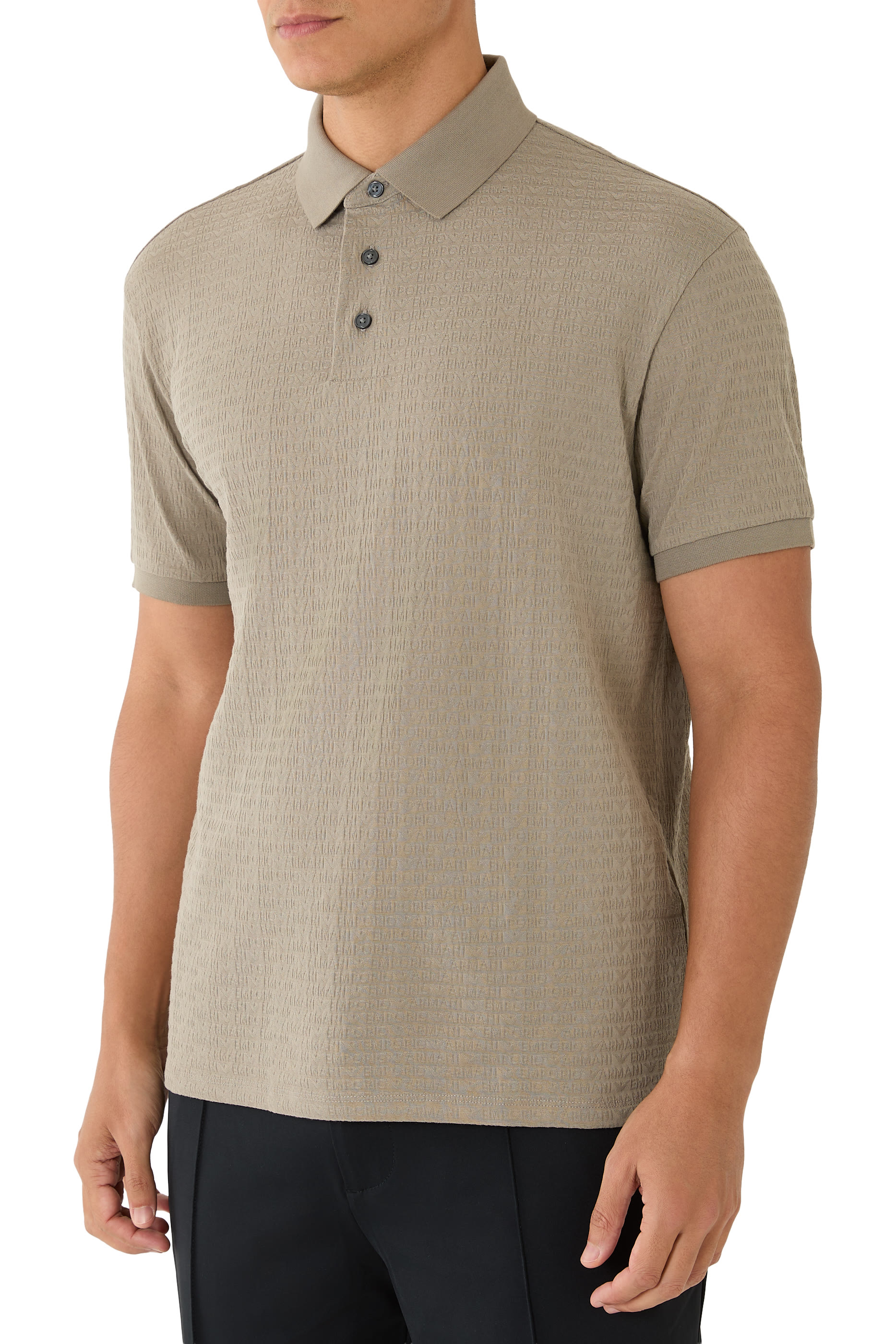 Micro EA Text Logo Polo Shirt