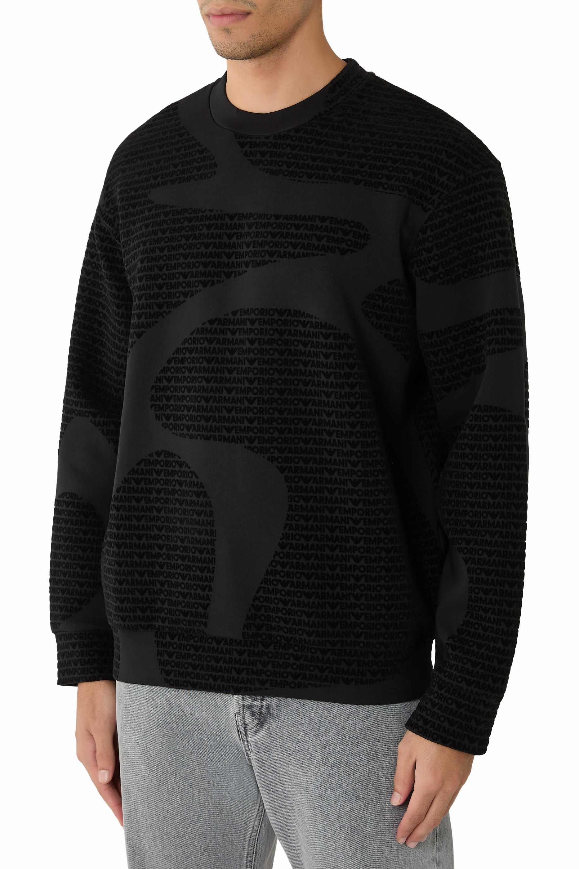 Flocked Logo Sweatshirt