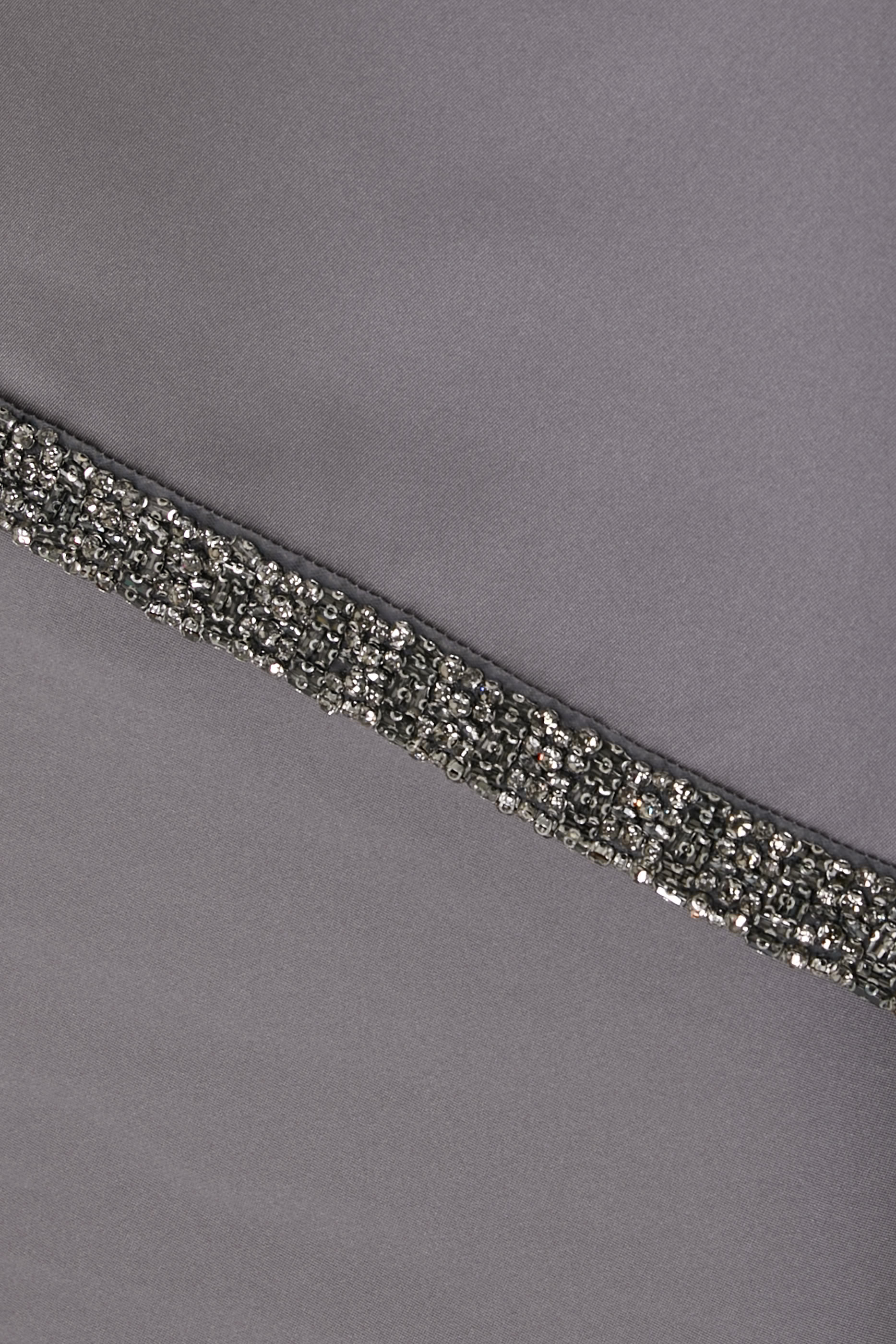 Square Neck Peplum Taffeta Gown 