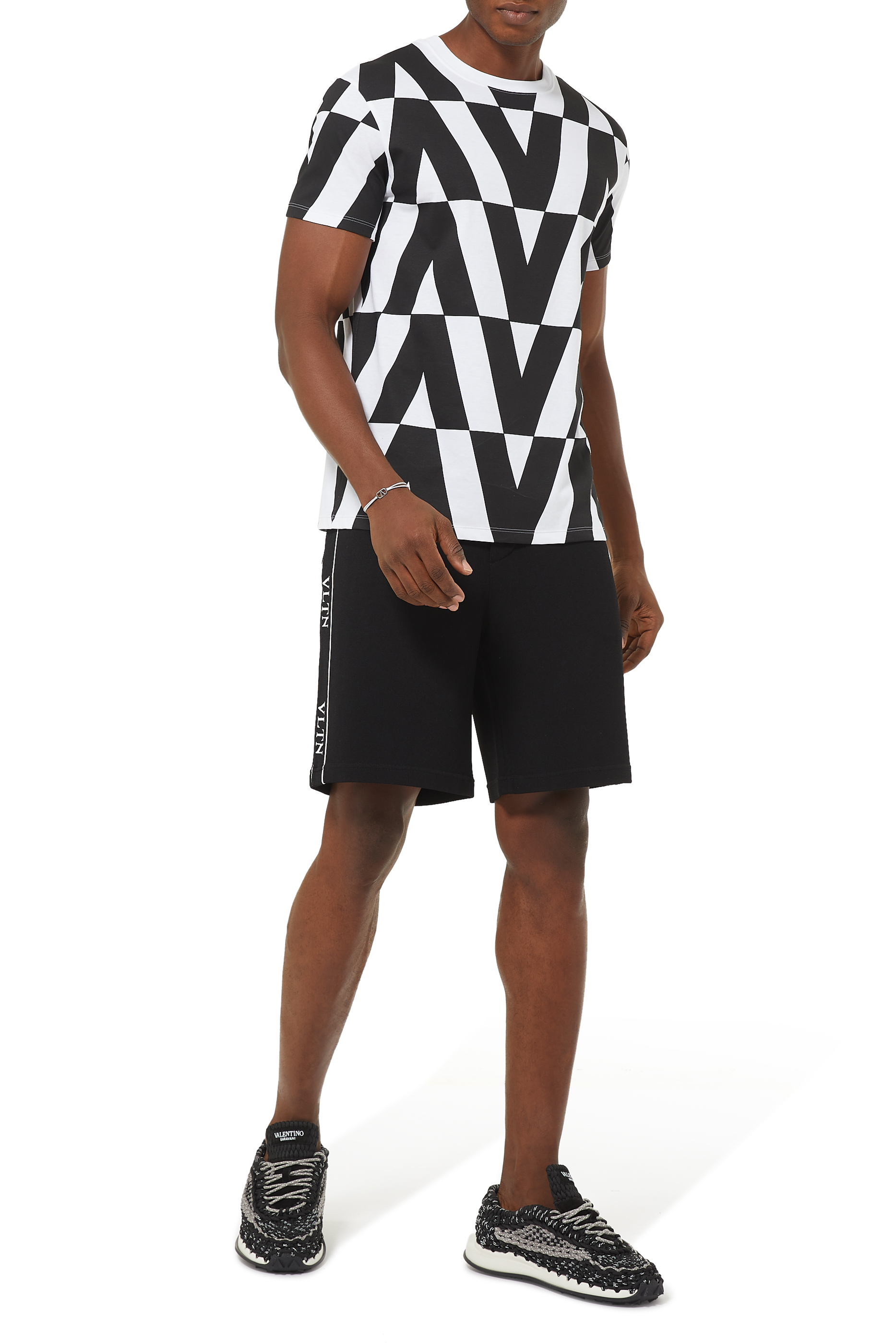 Macro Optical Valentino Print T-shirt