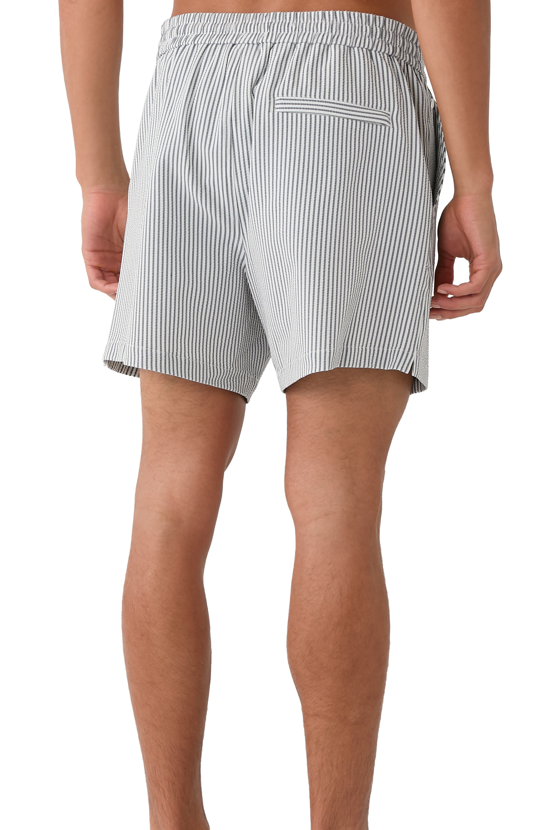 Midnight Stripes Swim Trunks