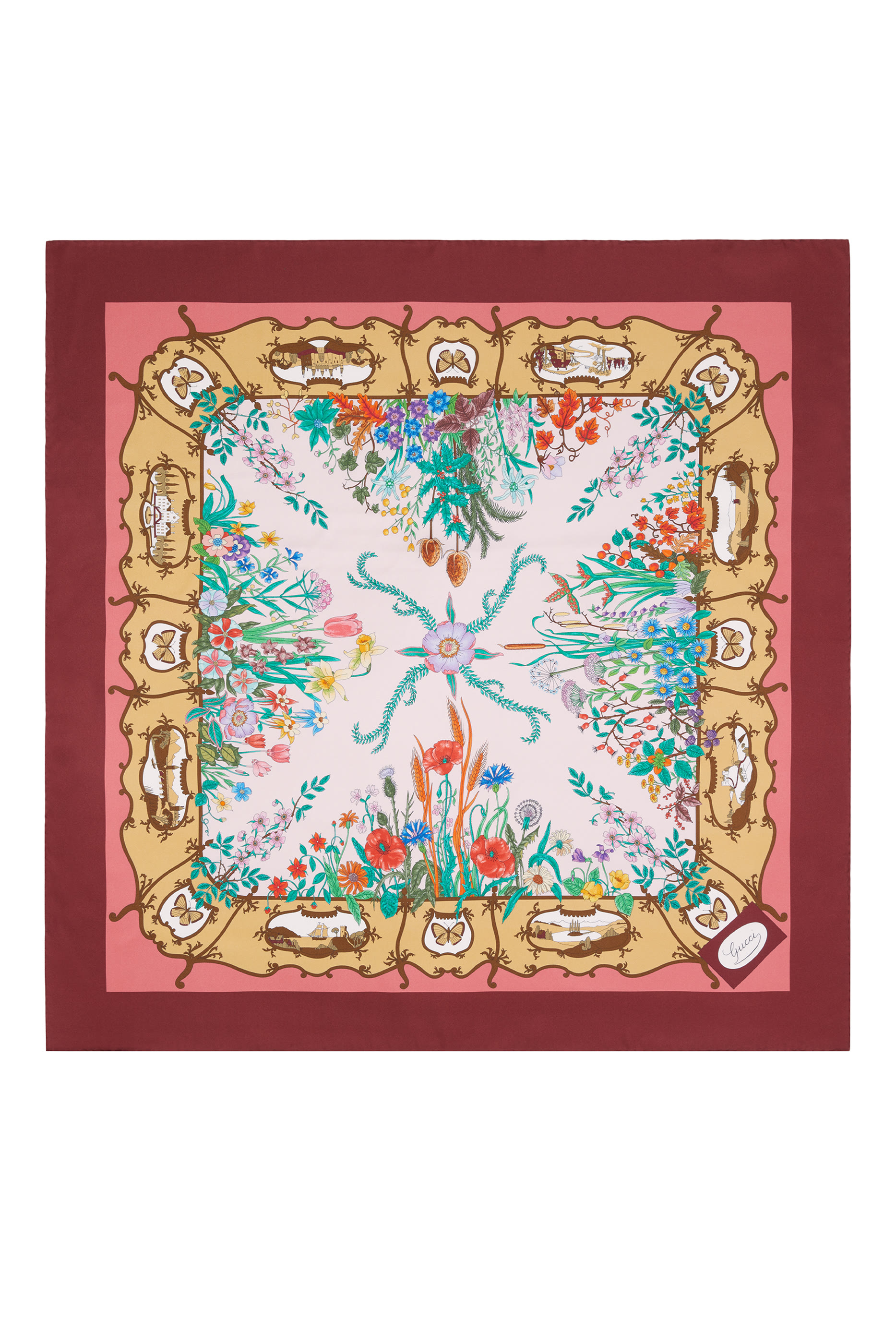  Printed Silk Twill Carré 