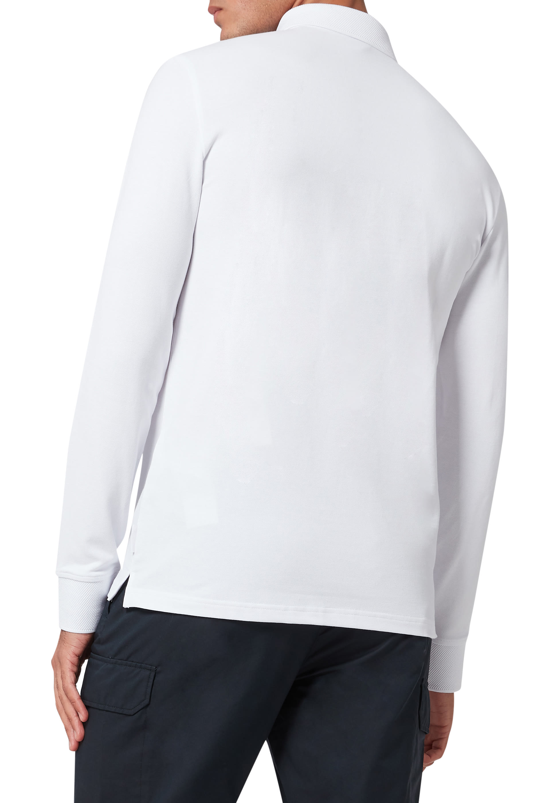 Circle Logo Stretch Cotton Polo Shirt