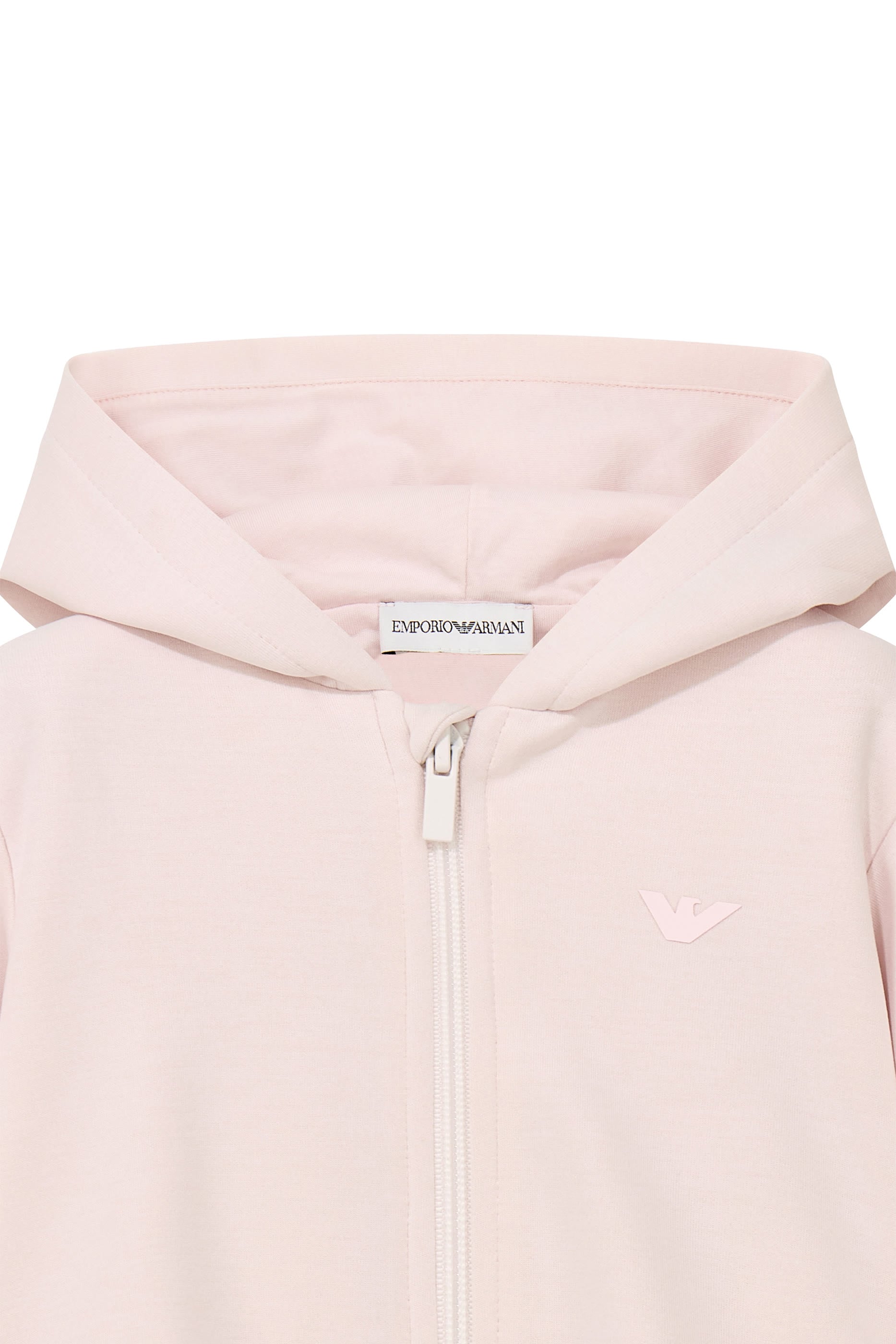 Kids Embossed Logo Zip-Up Hoodie