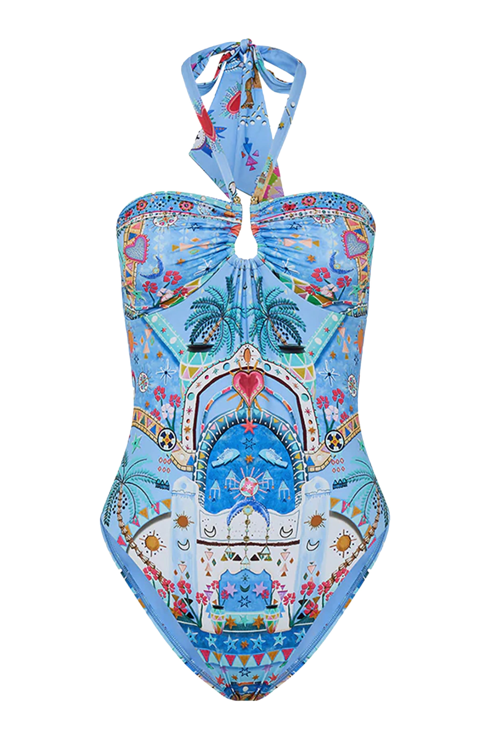 Bandeau One Piece with Ring Trim