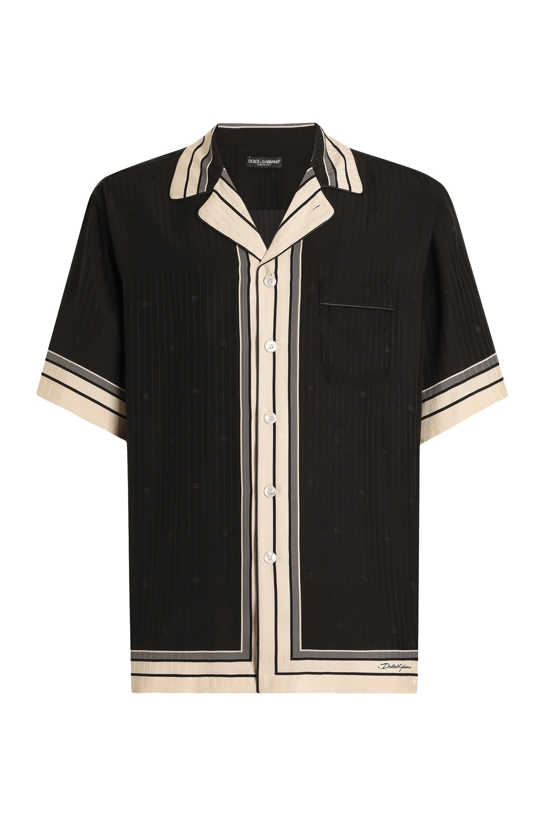 Logo & Stripe Hawaii Shirt