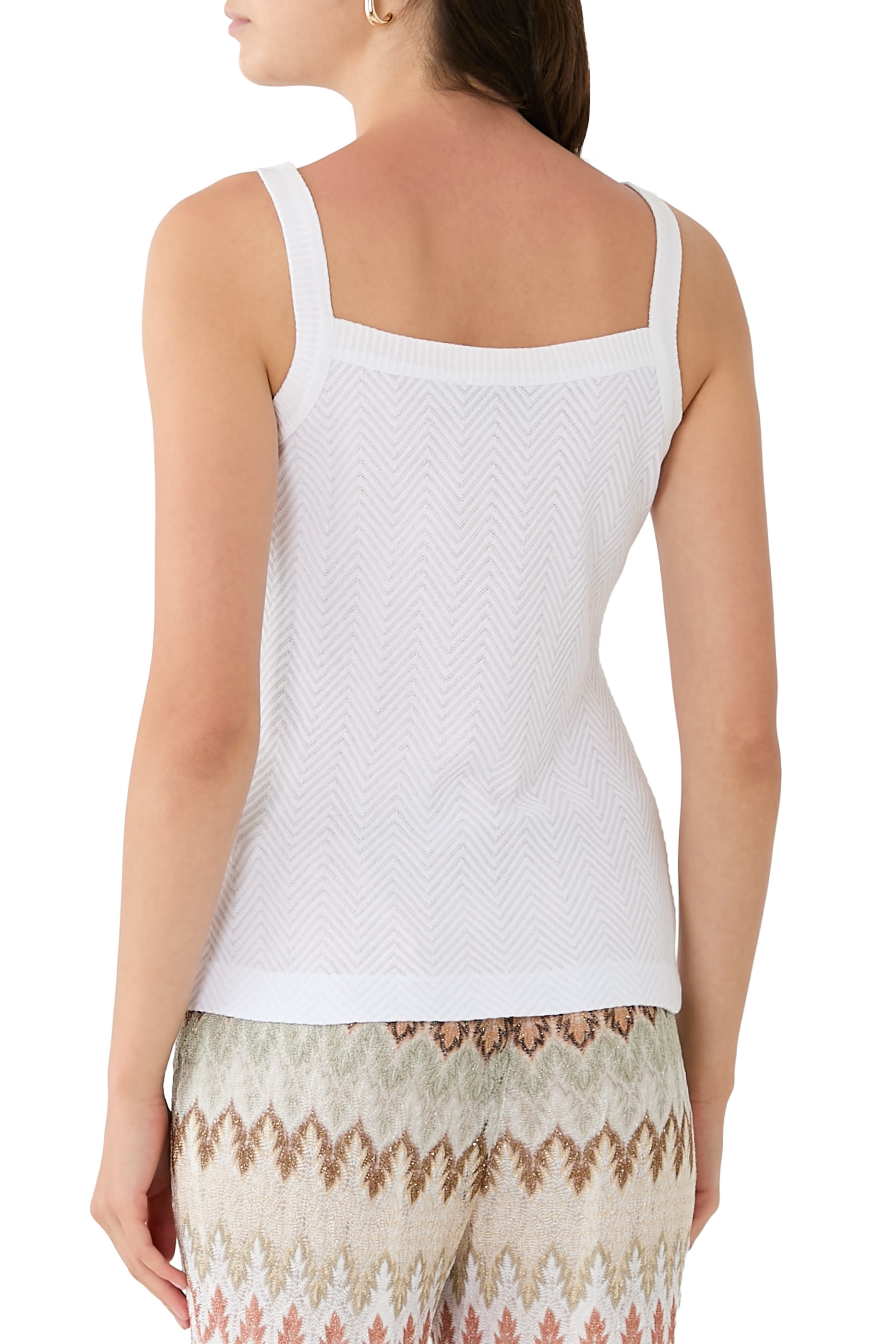 Sleeveless Zigzag Knit Top