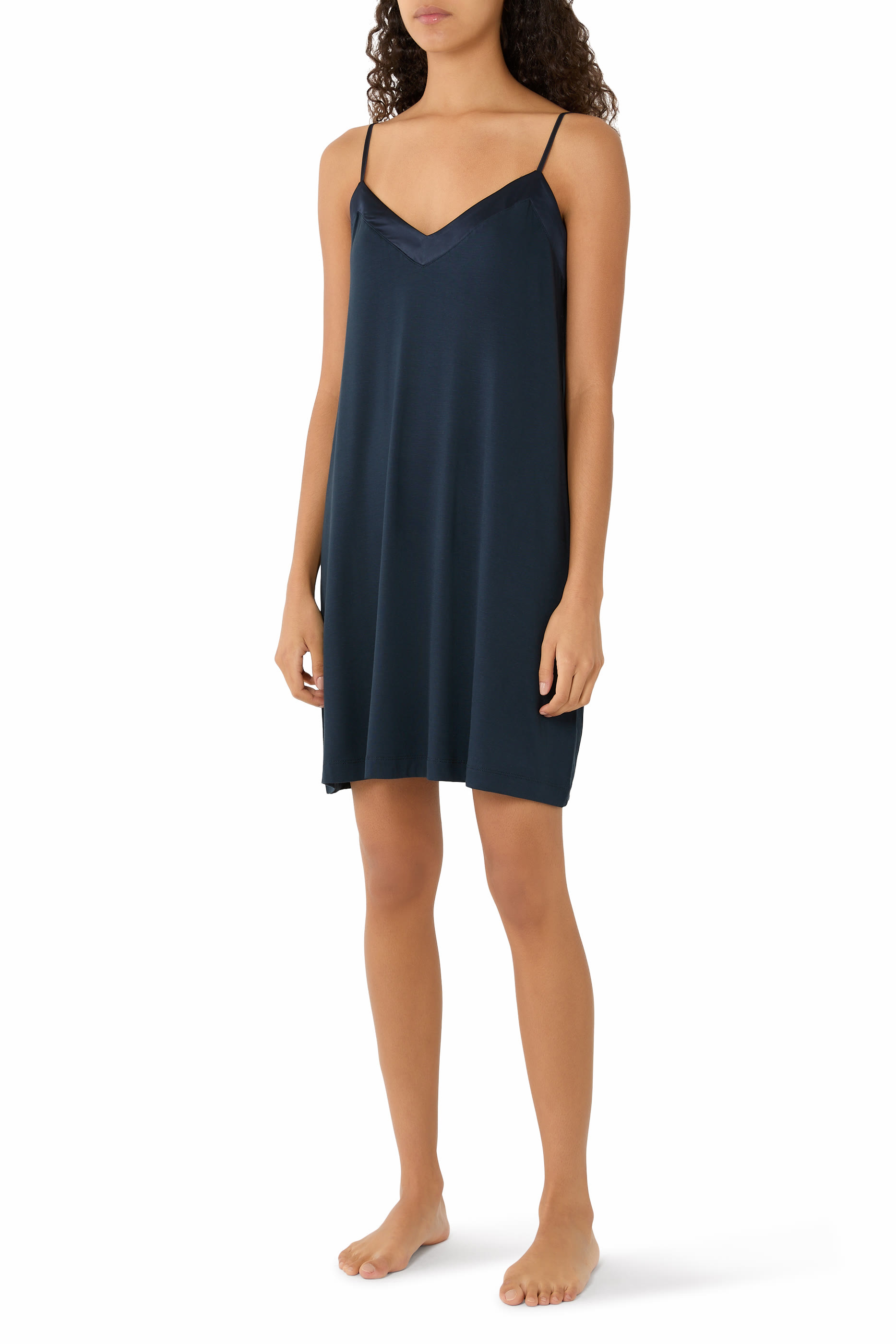 Jersey Satin Trim Nightdress