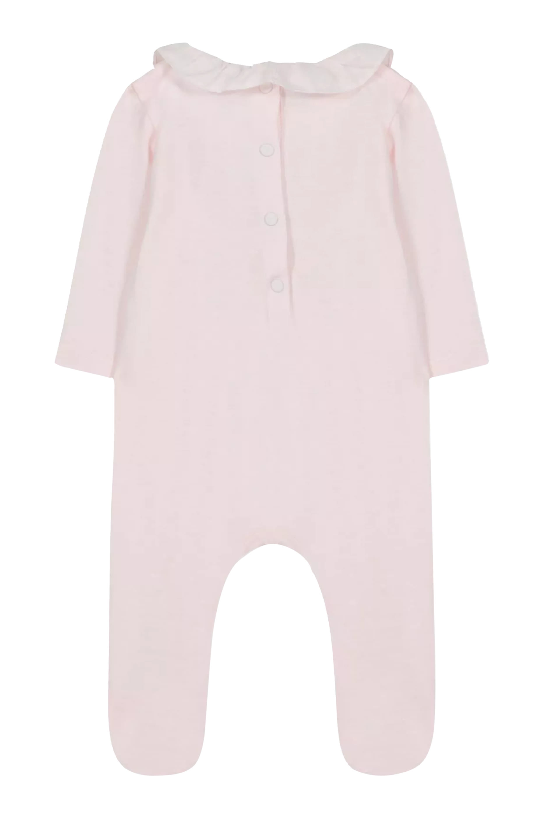 Kids Embroidered Bib Collar Pajamas