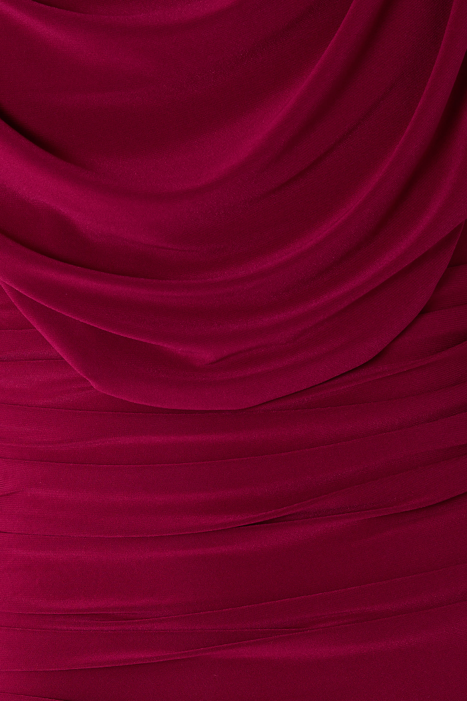  Wanderer Crew-Neck Midi Dress with Draped and Ruched Detailing