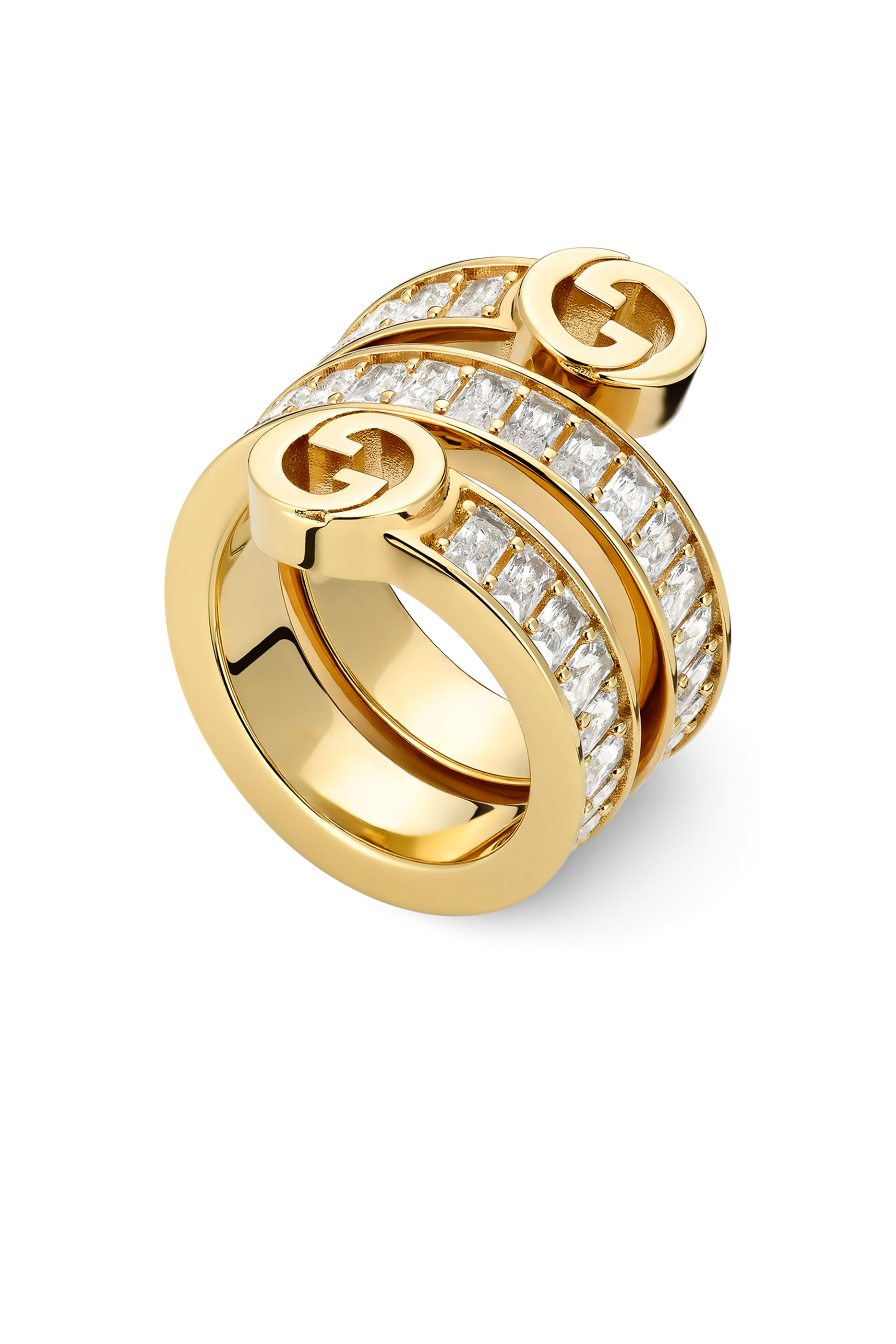 Blondie Crystal Spiral Ring