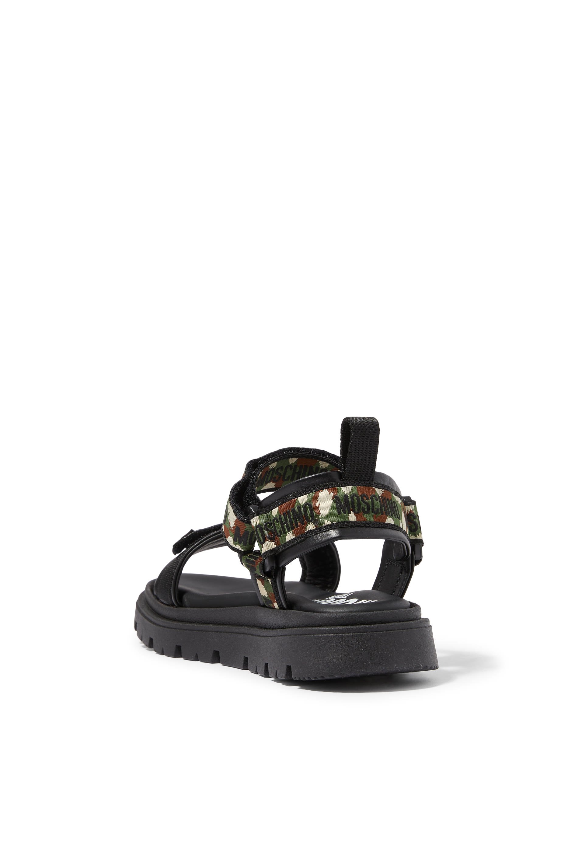 Kids  Logo Leather Sandals