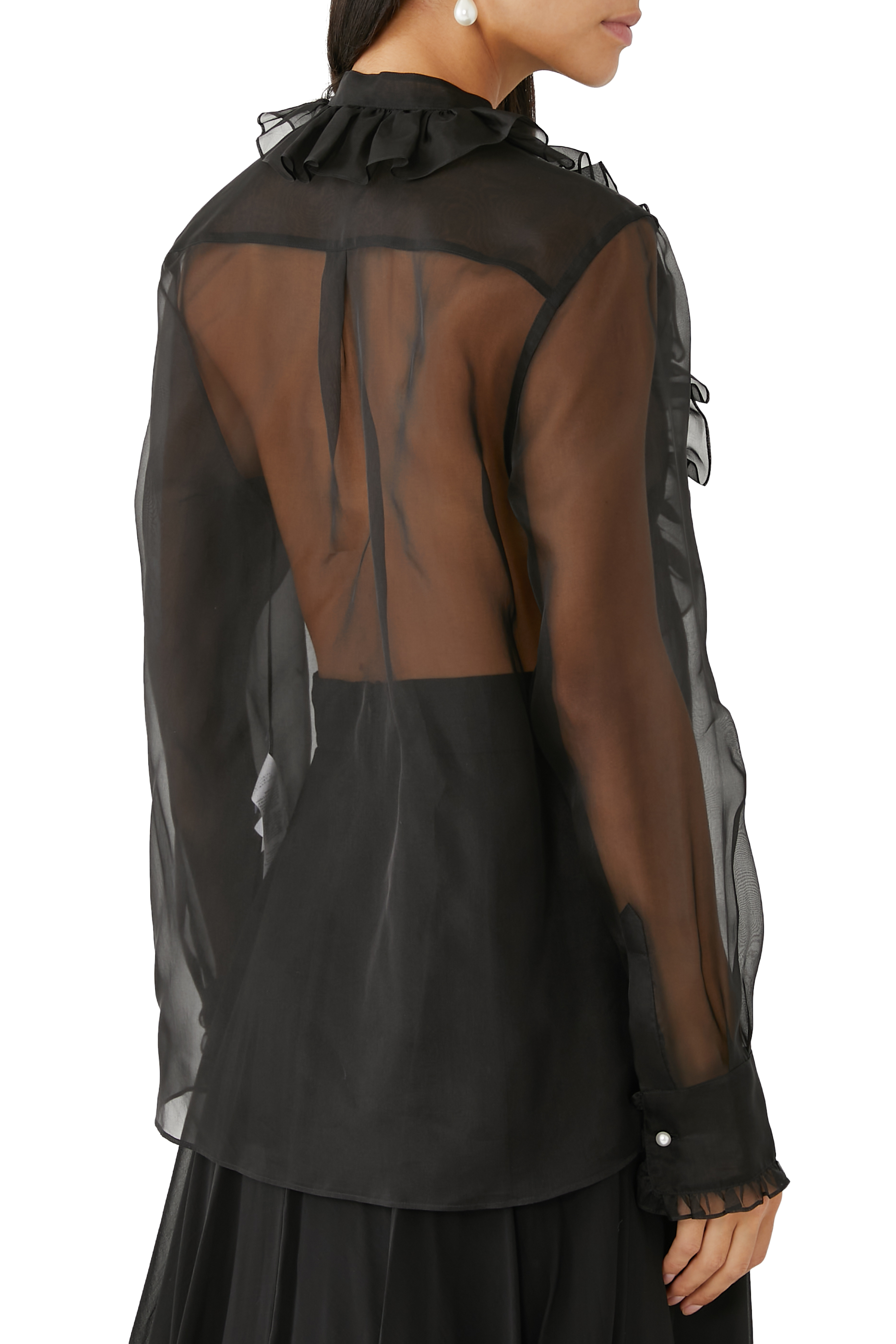 Ruffle Organza Shirt