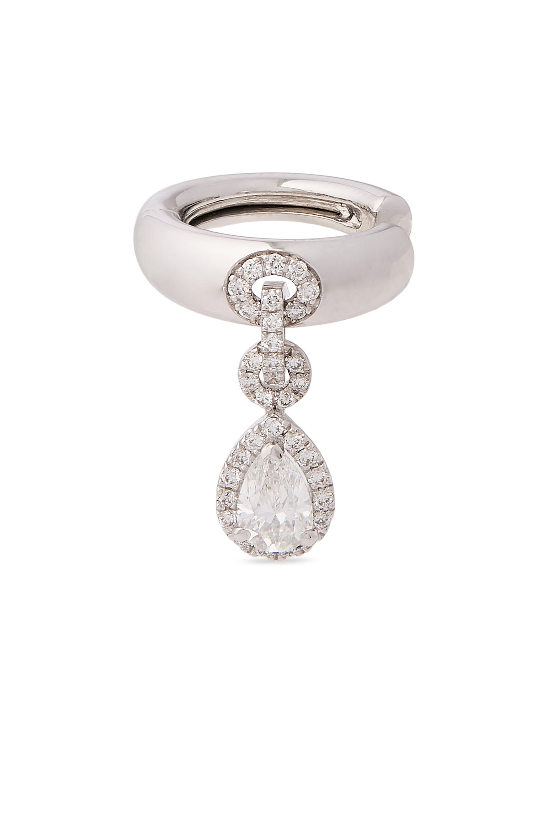 Chaines Diamond Ear Cuff - Left, 18K White Gold & Diamonds