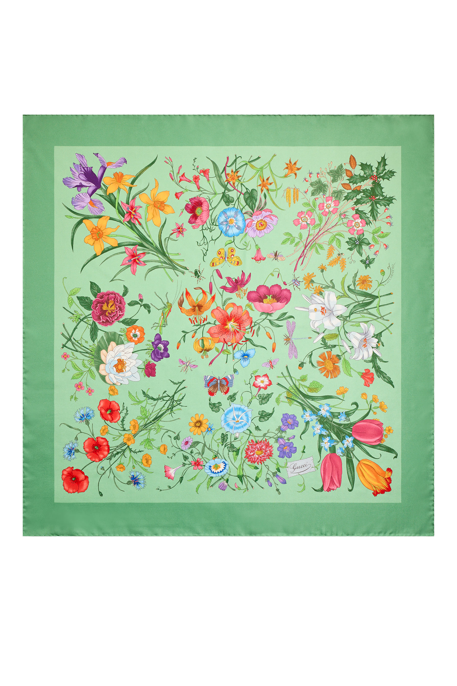 Allover Flora Print Carr&eacute;