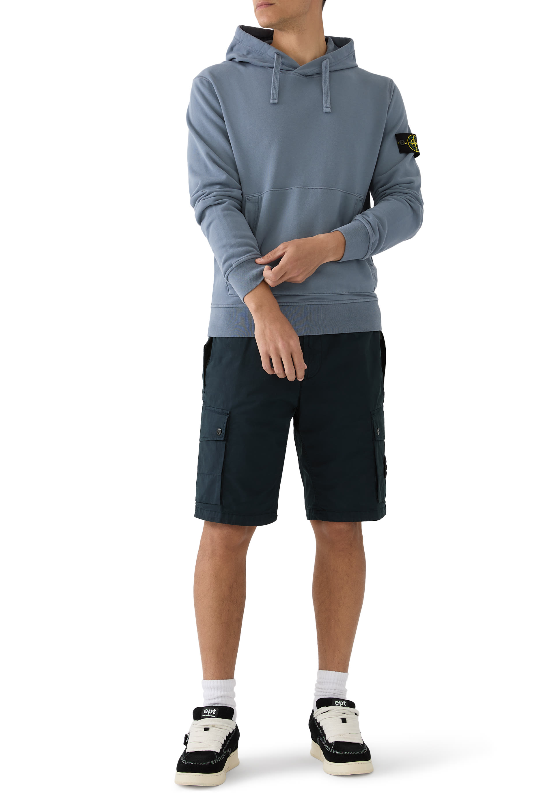 Logo Patch Organic Cotton Fleece Hoodie