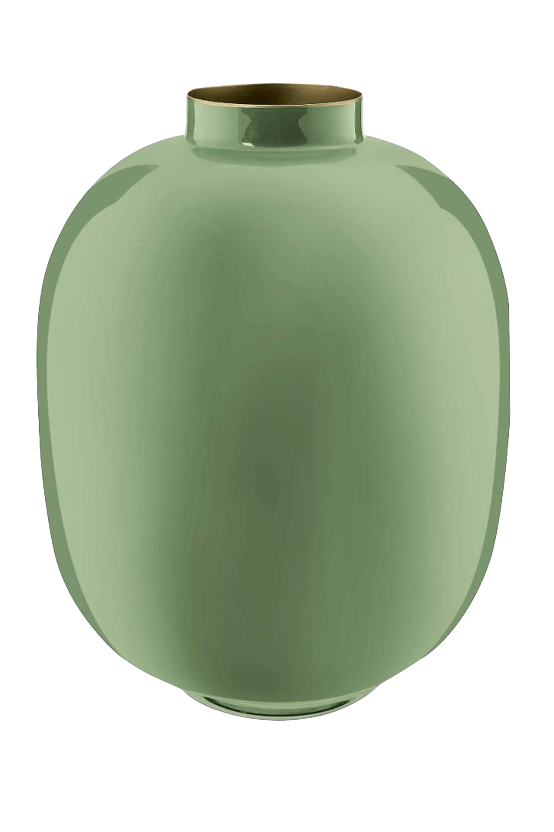 Oval Metal Vase