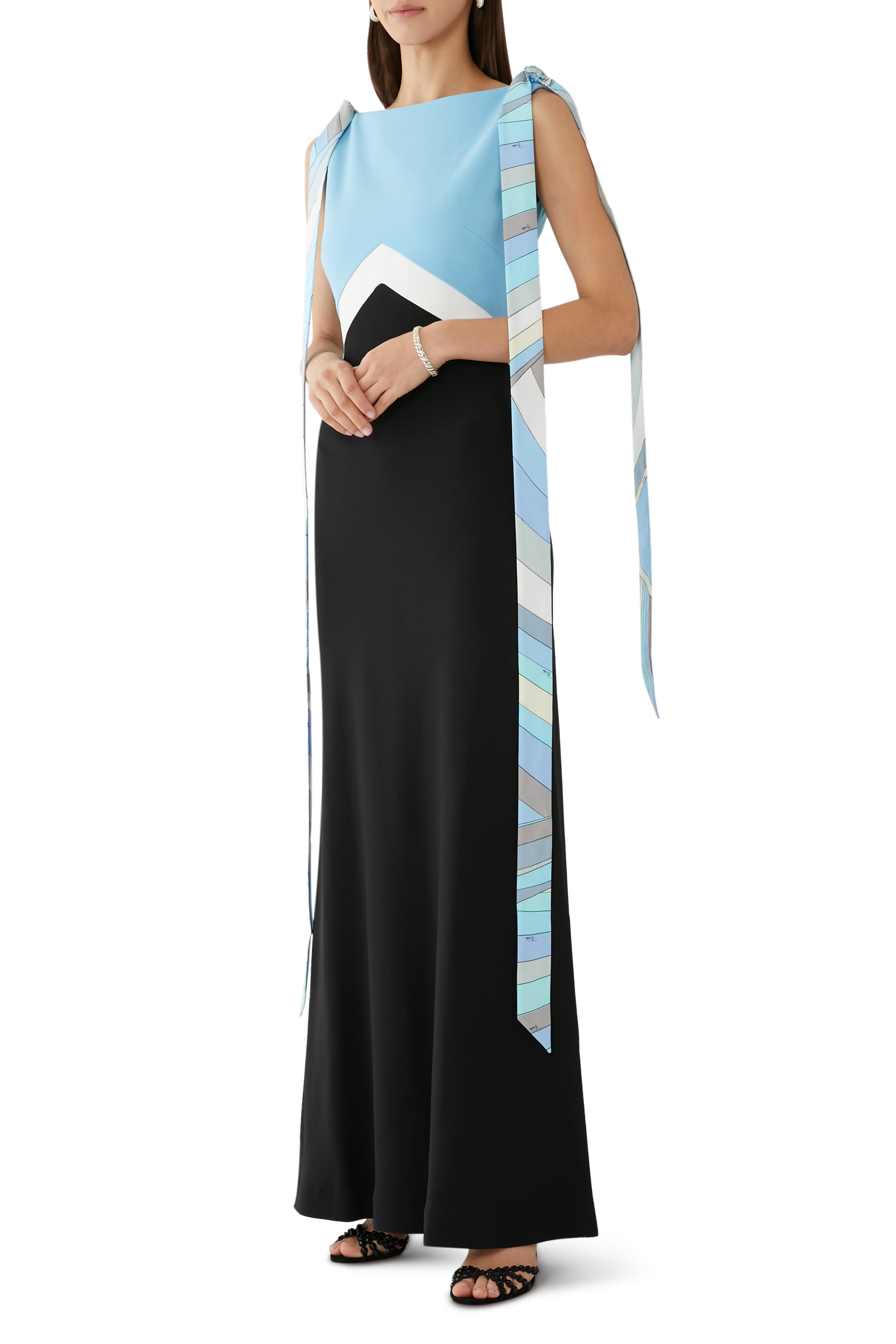 Colourblock Long Dress