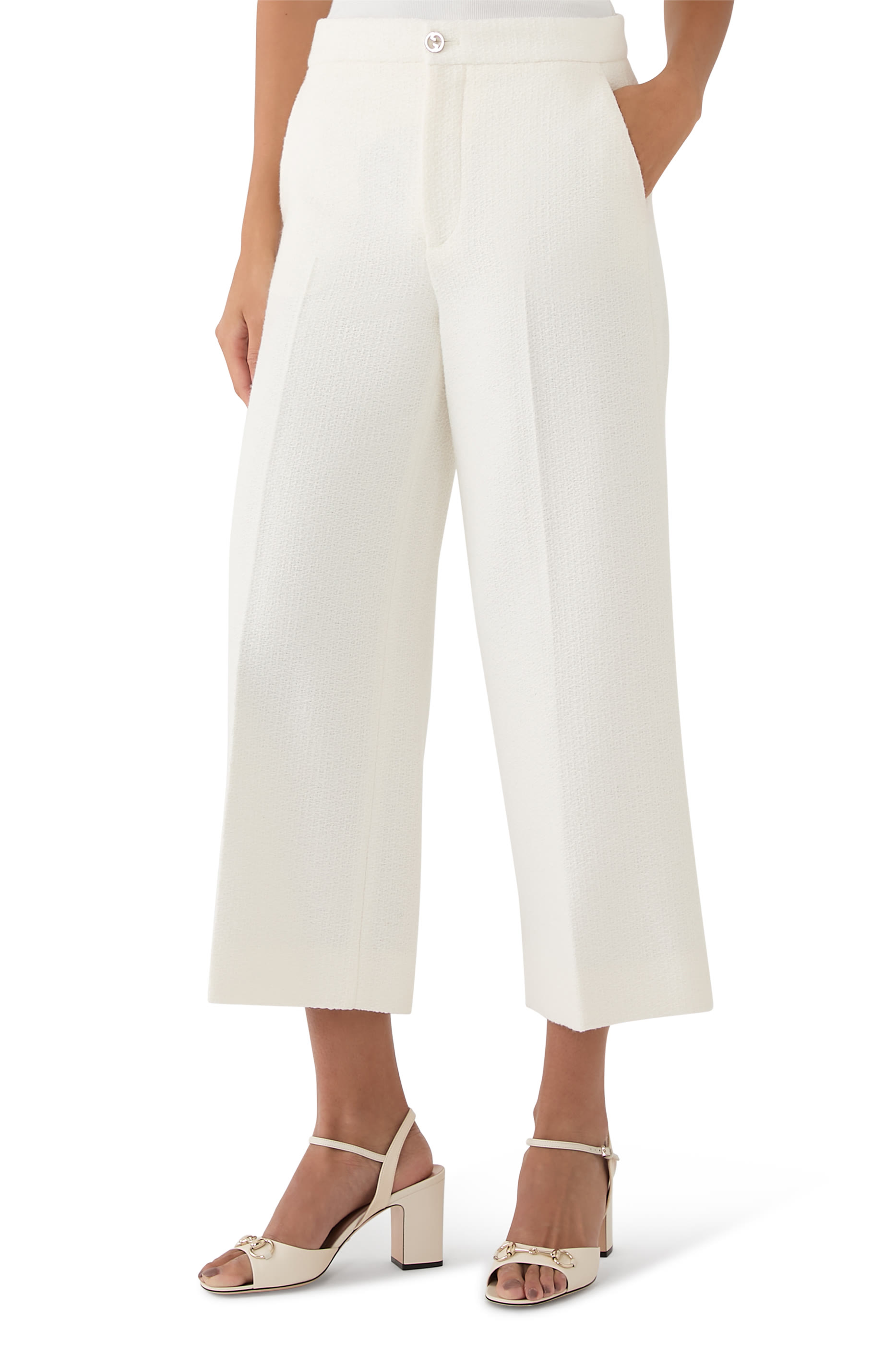 Wool Bouclé Trousers